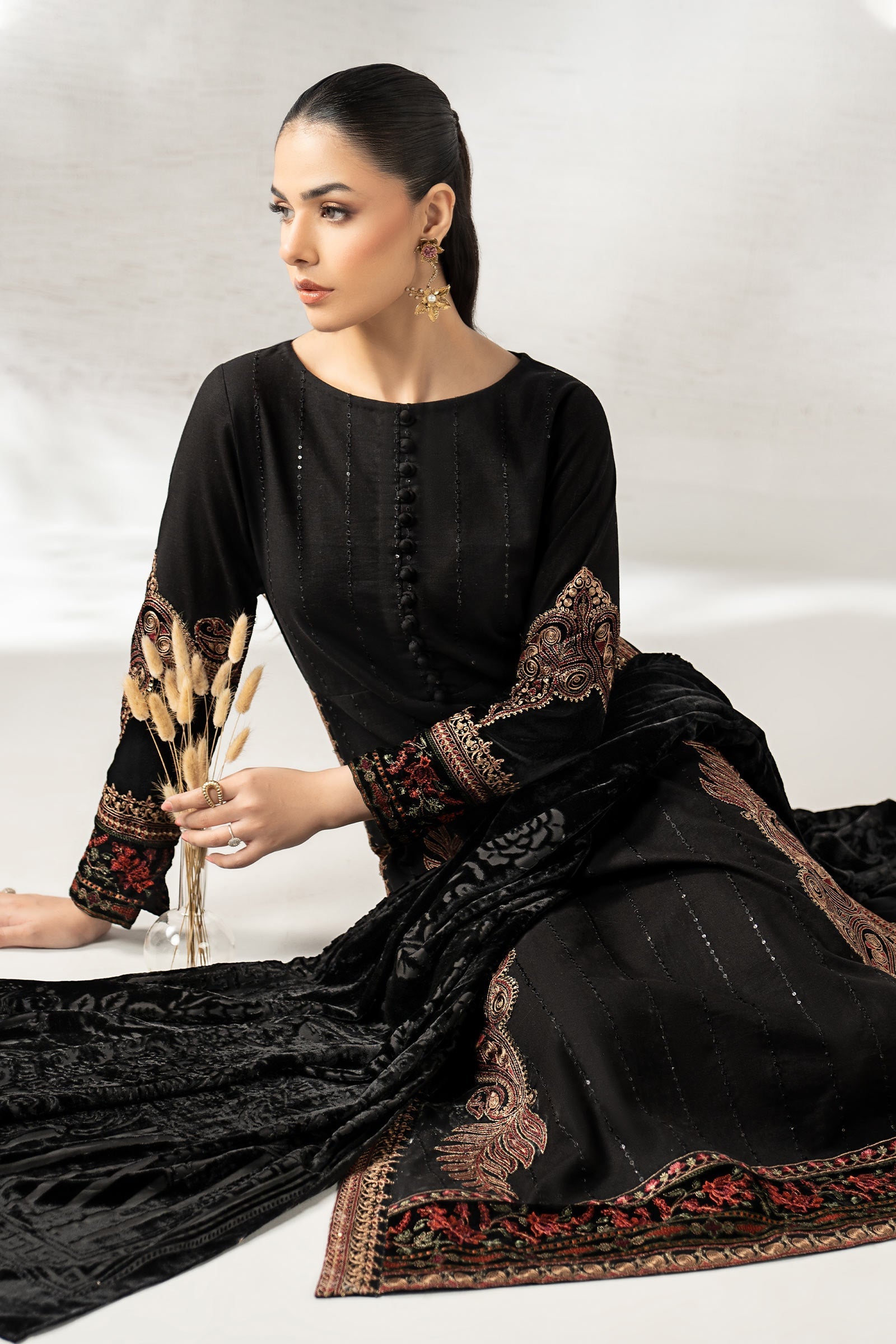 Maria B | Pre Fall 25 | DW-W24-146R1-Black - Official Maria B stockist in UK - Sakeena London