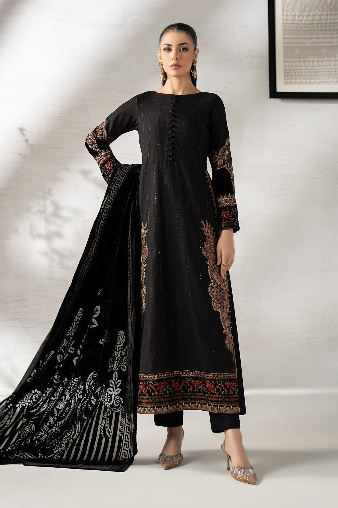 Maria B | Pre Fall 25 | DW-W24-146R1-Black - Official Maria B stockist in UK - Sakeena London