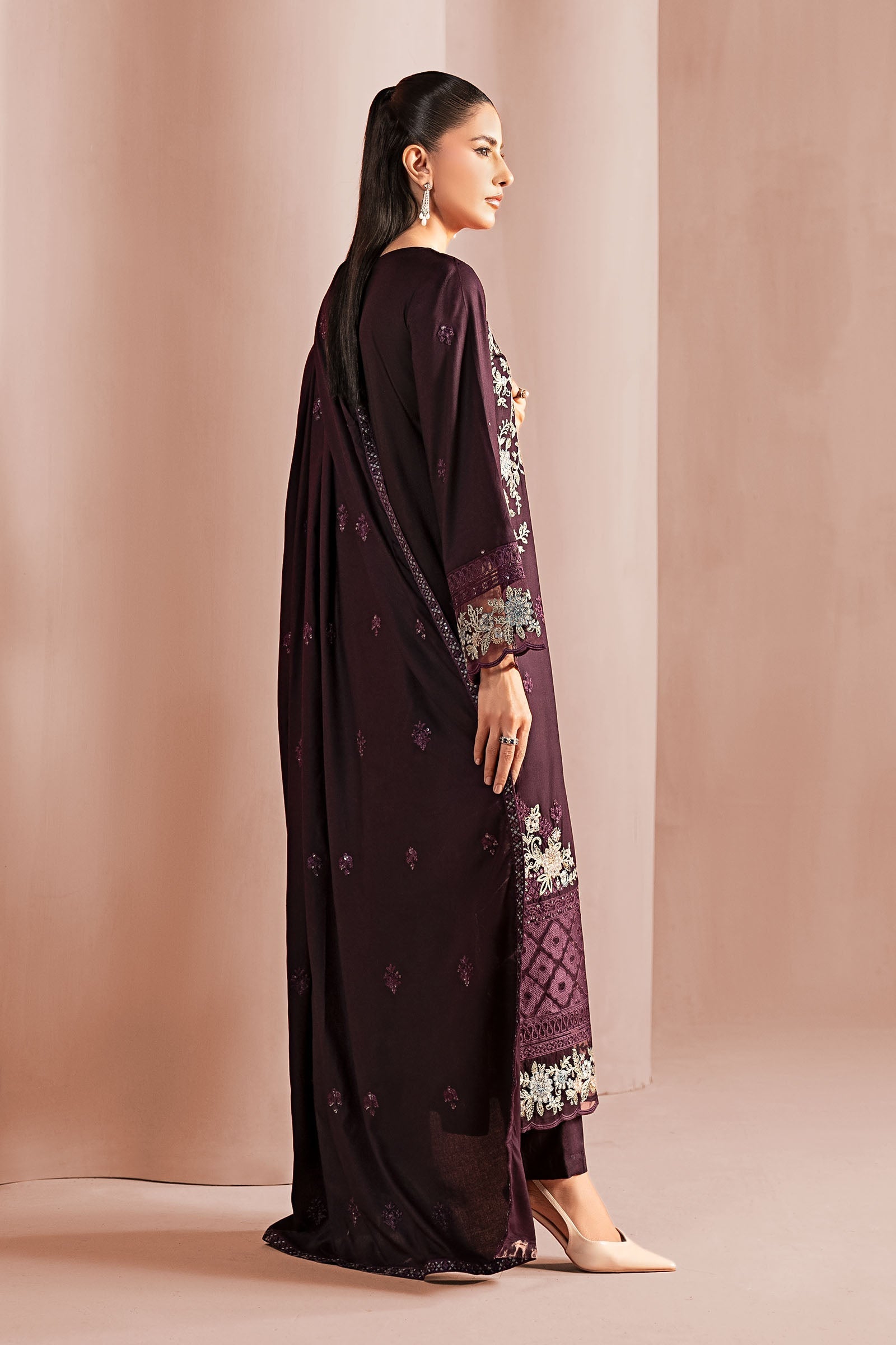 Maria B | Pre Fall 25 | DW-W24-20R1-Purple - Official Maria B stockist in UK - Sakeena London