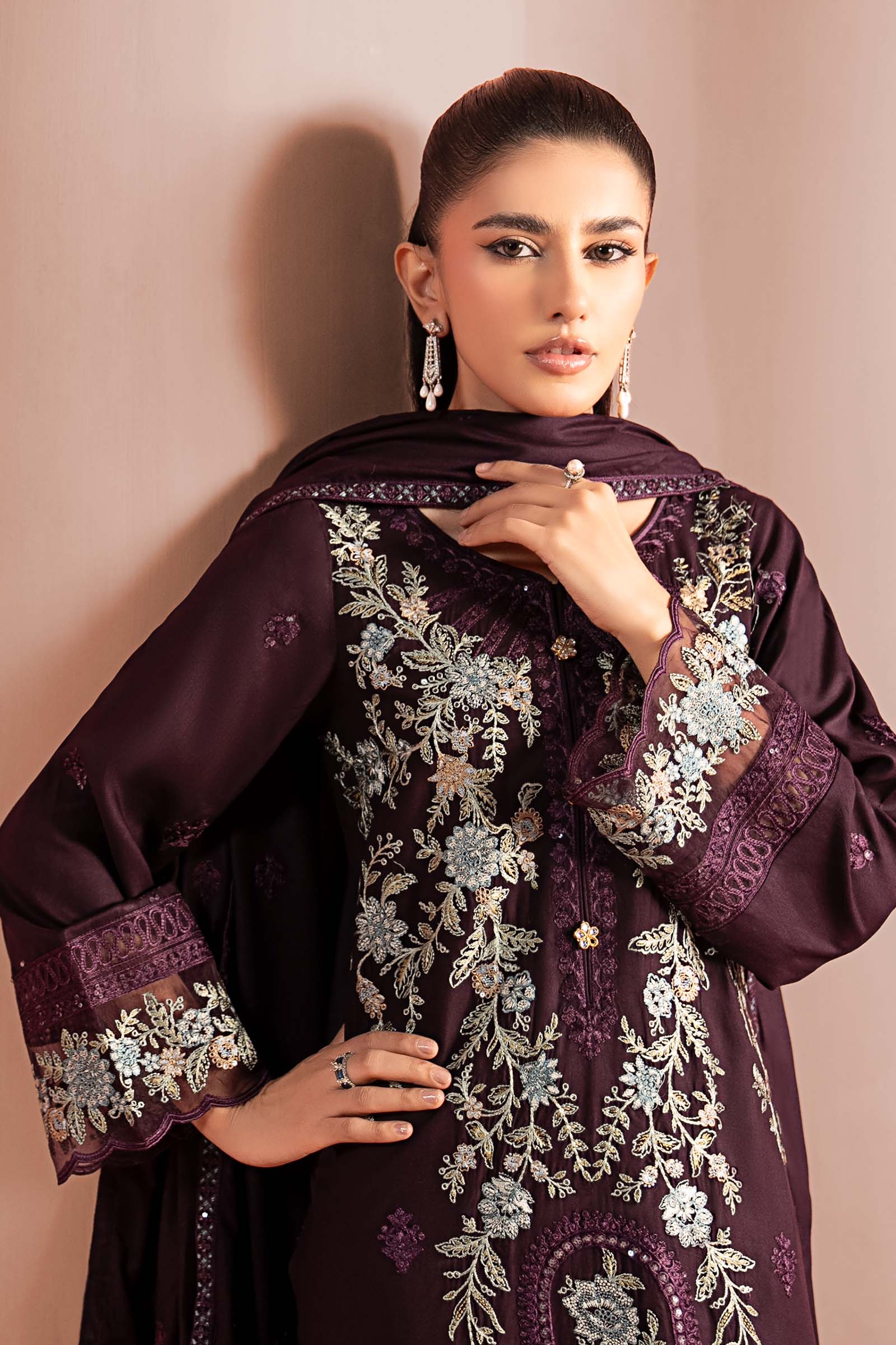 Maria B | Pre Fall 25 | DW-W24-20R1-Purple - Official Maria B stockist in UK - Sakeena London