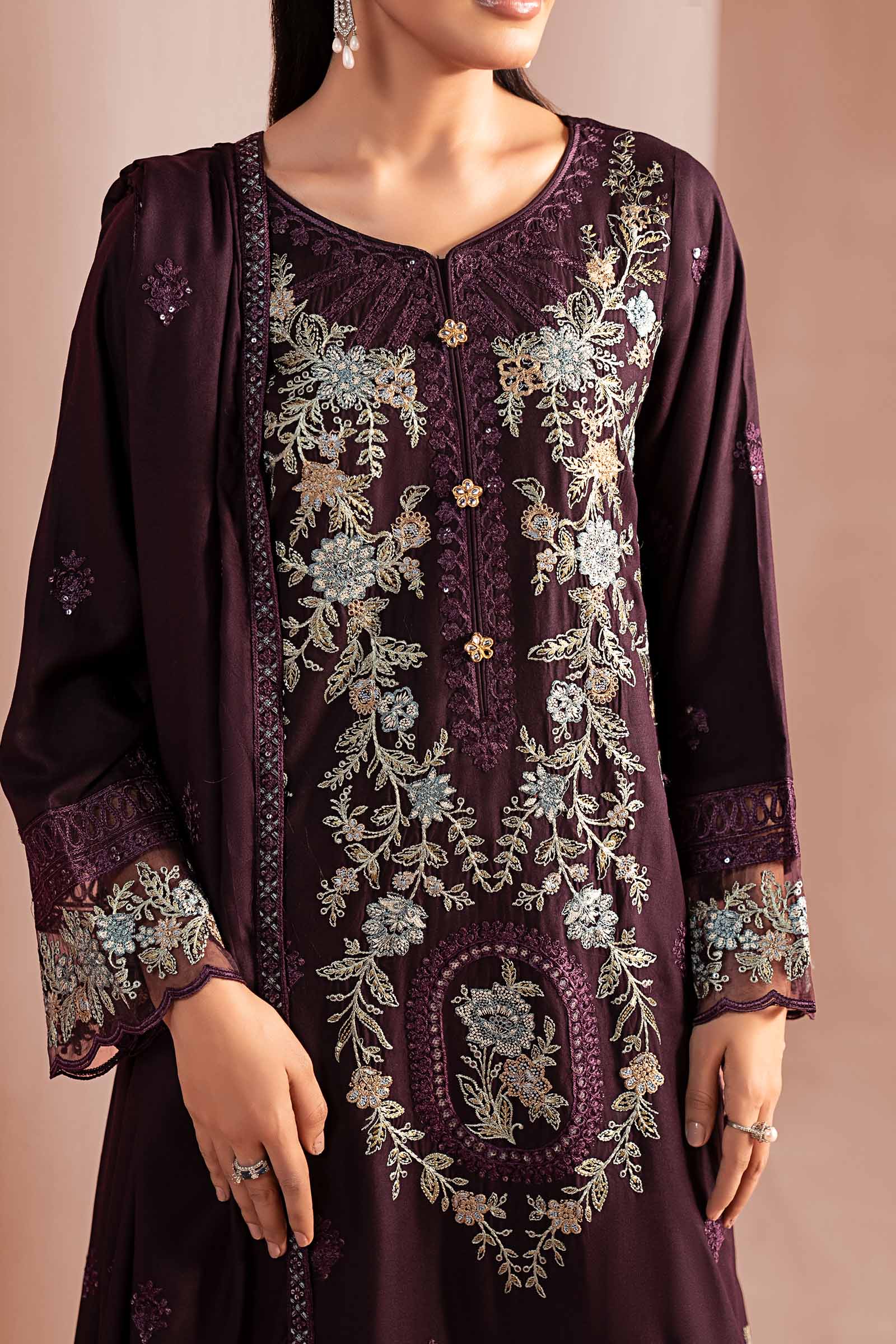 Maria B | Pre Fall 25 | DW-W24-20R1-Purple - Official Maria B stockist in UK - Sakeena London