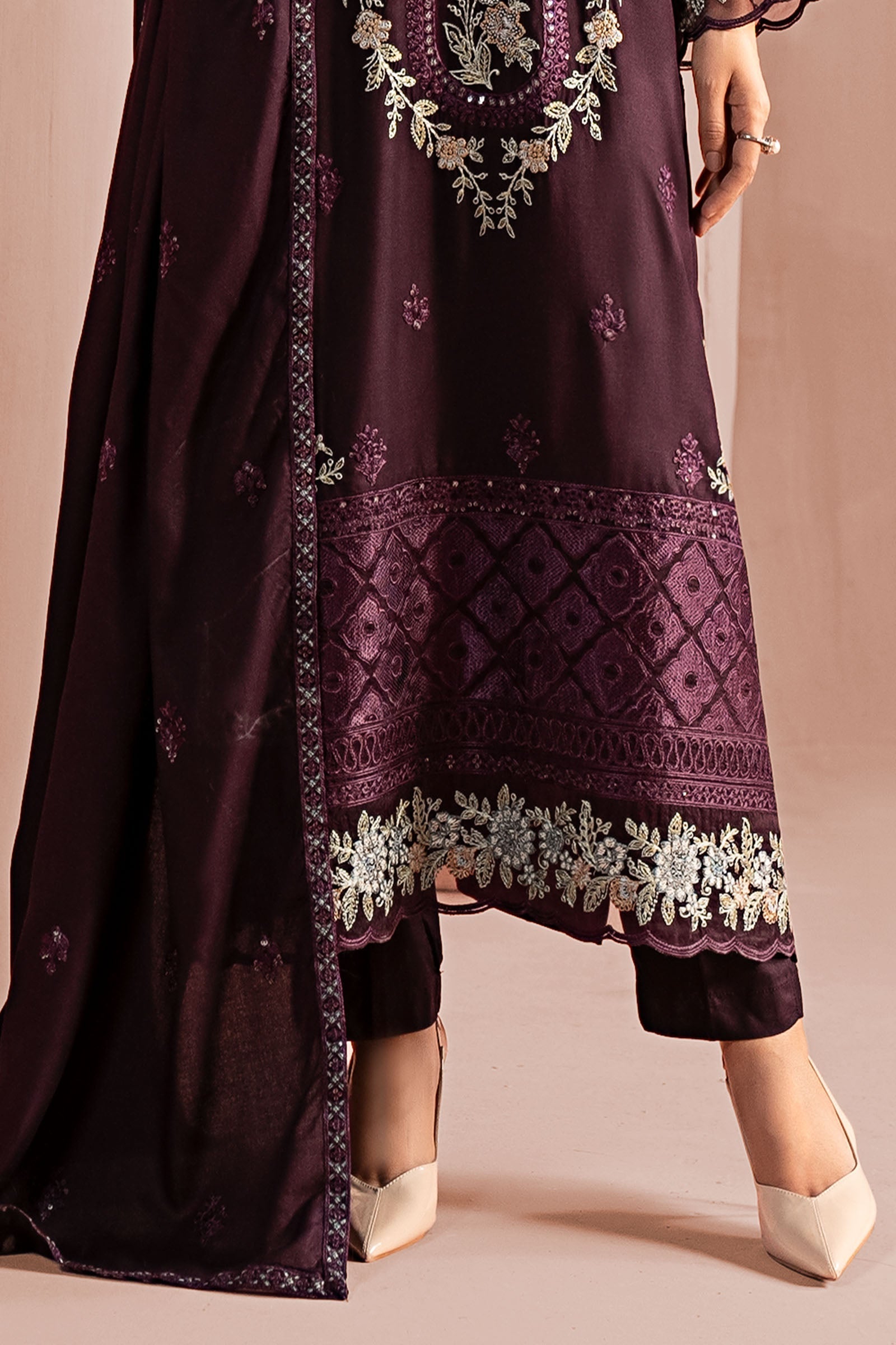 Maria B | Pre Fall 25 | DW-W24-20R1-Purple - Official Maria B stockist in UK - Sakeena London