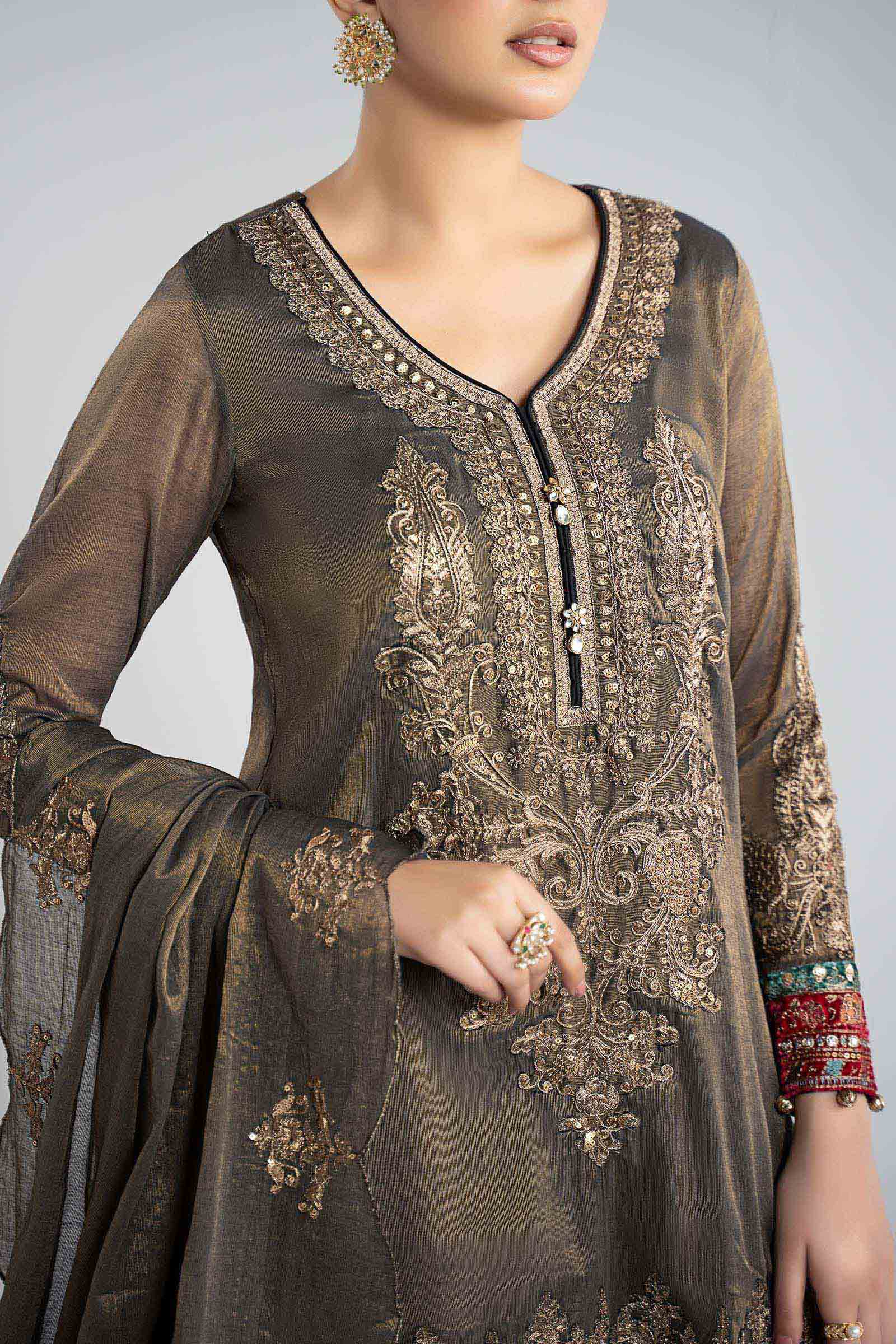 Maria B | Luxury Winter Pret 25 | DW-W25-01-Black - Official Maria B stockist in UK - Sakeena London