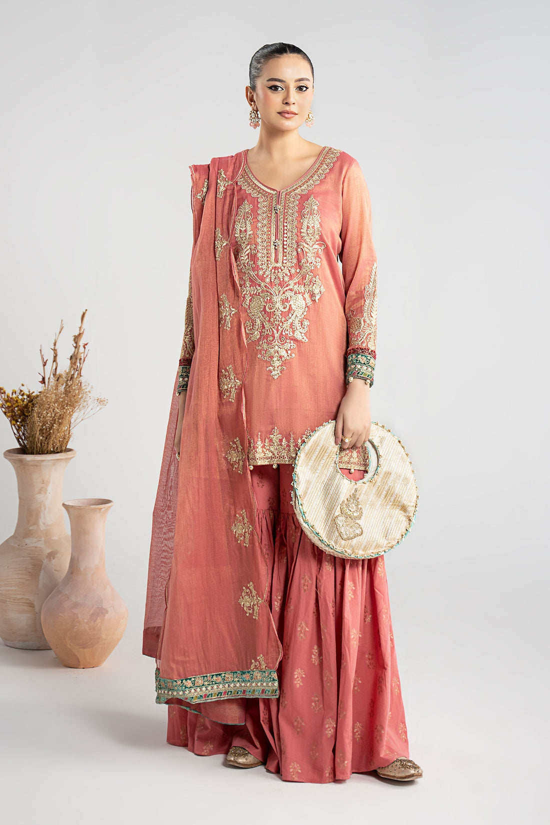 Maria B | Pre Fall Dresses | 3 Piece Embroidered Masoori Suit ZD - Official Maria B stockist in UK - Sakeena London