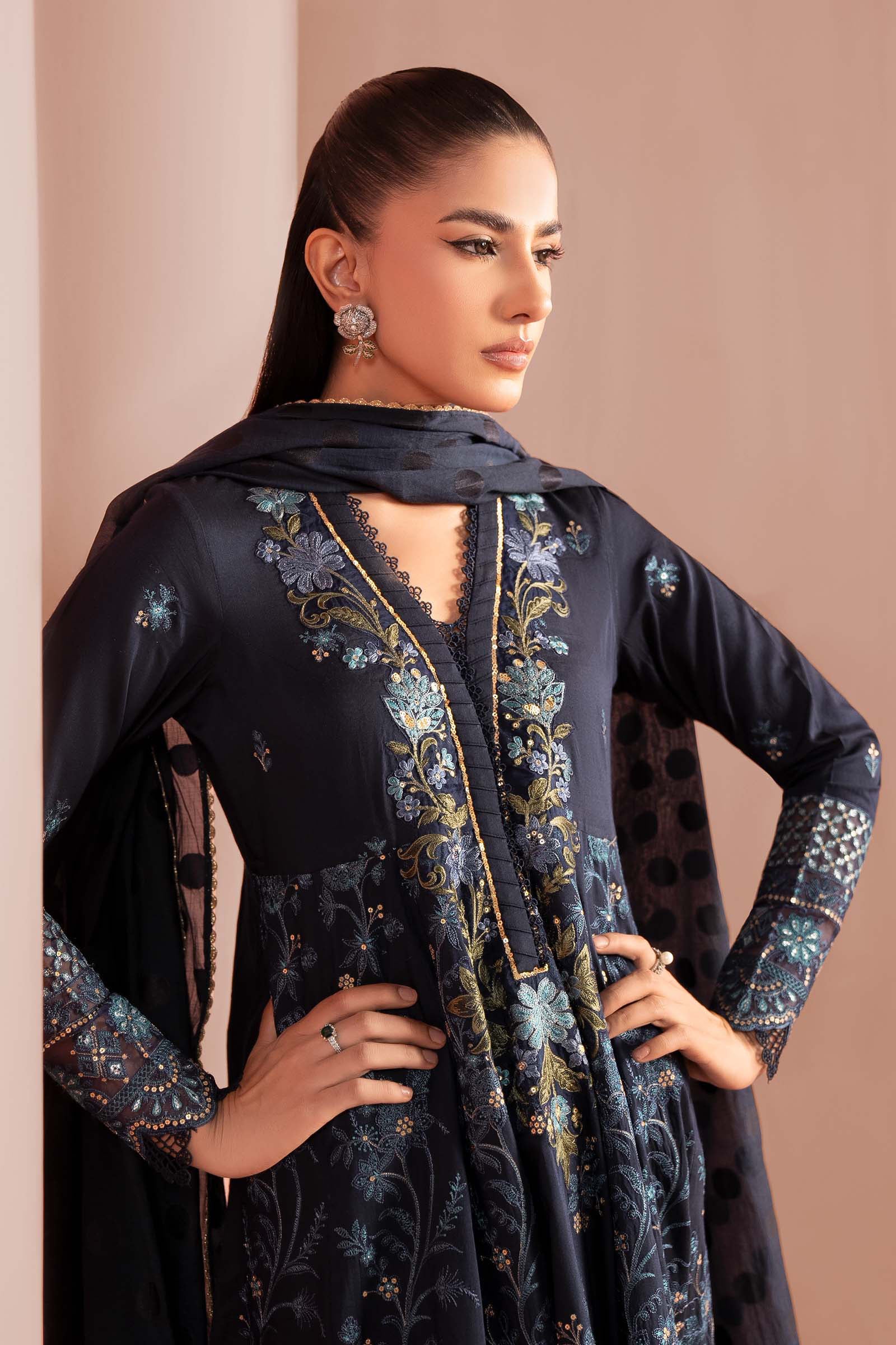Maria B | Pre Fall 25 | DW-W25-04-Blue - Official Maria B stockist in UK - Sakeena London