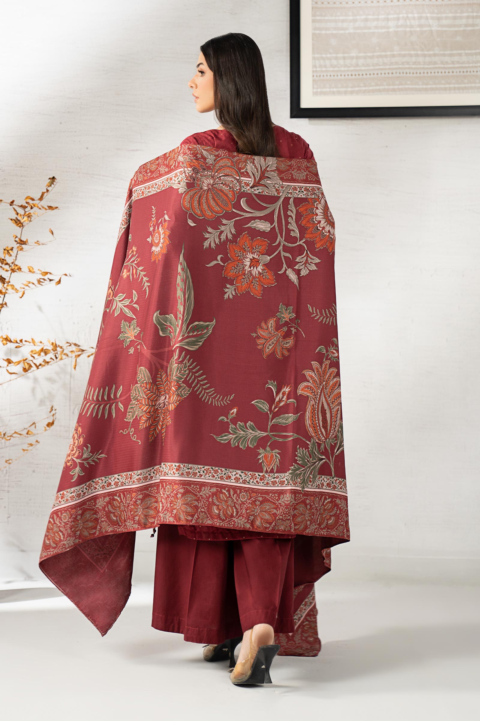 Maria B | Pre Fall 25 | DW-W25-06-Maroon - Official Maria B stockist in UK - Sakeena London