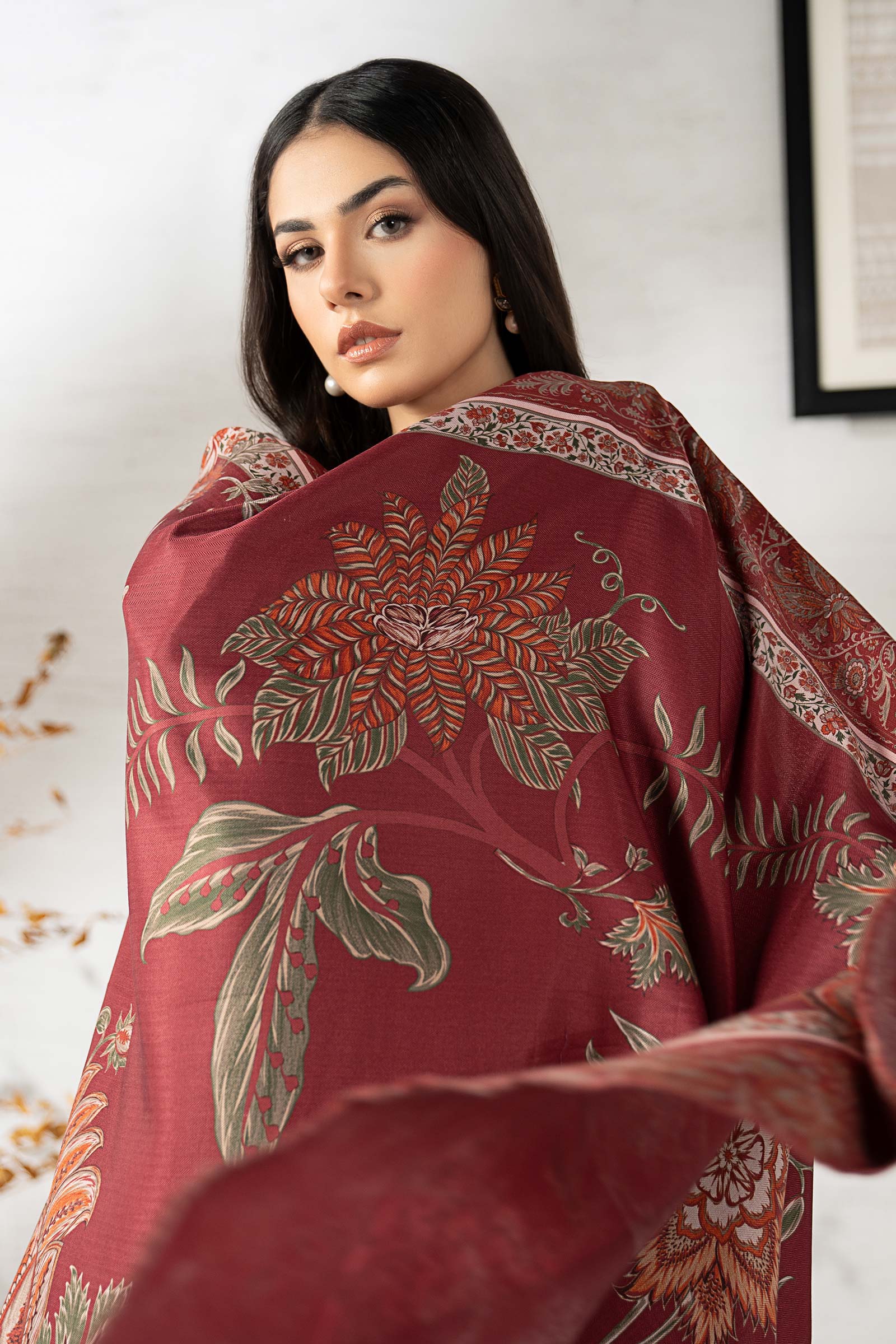 Maria B | Pre Fall 25 | DW-W25-06-Maroon - Official Maria B stockist in UK - Sakeena London