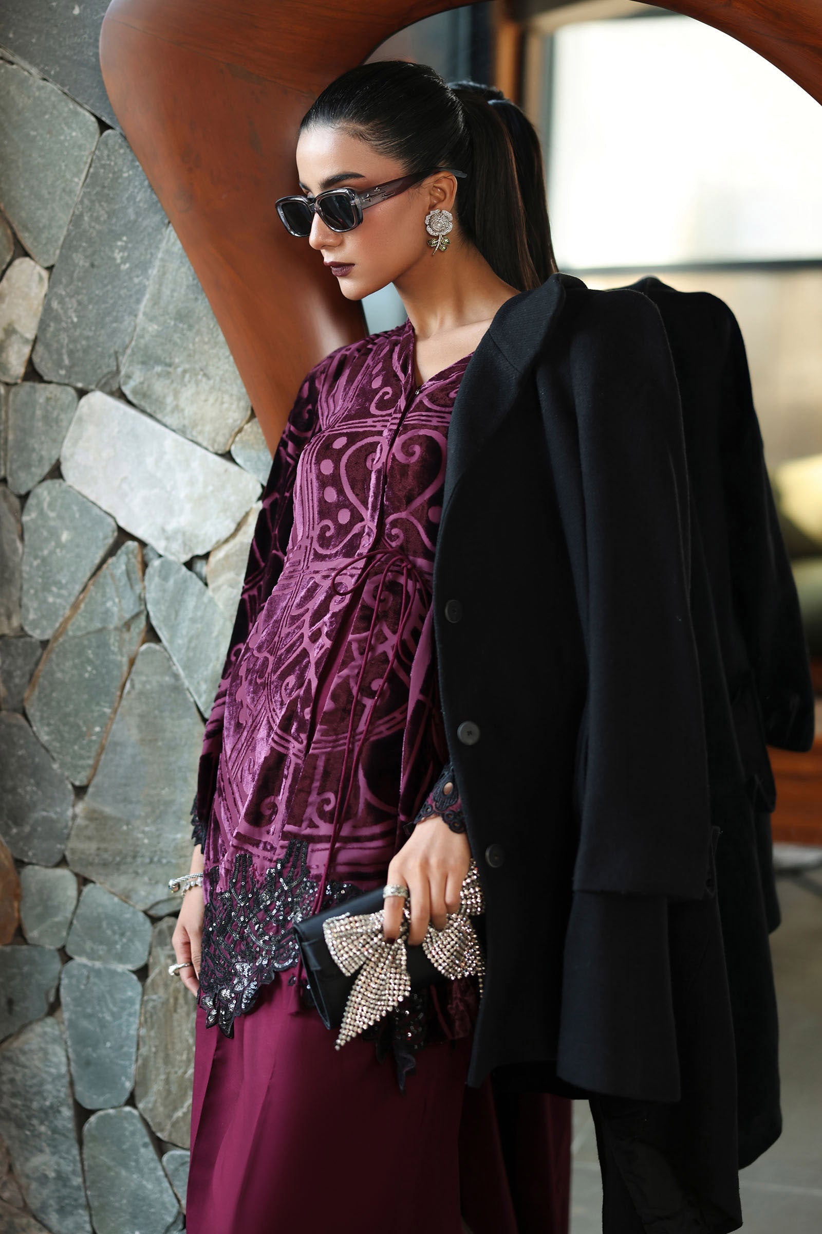 Maria B | Pre Fall 25 | DW-W25-12-Purple - Official Maria B stockist in UK - Sakeena London