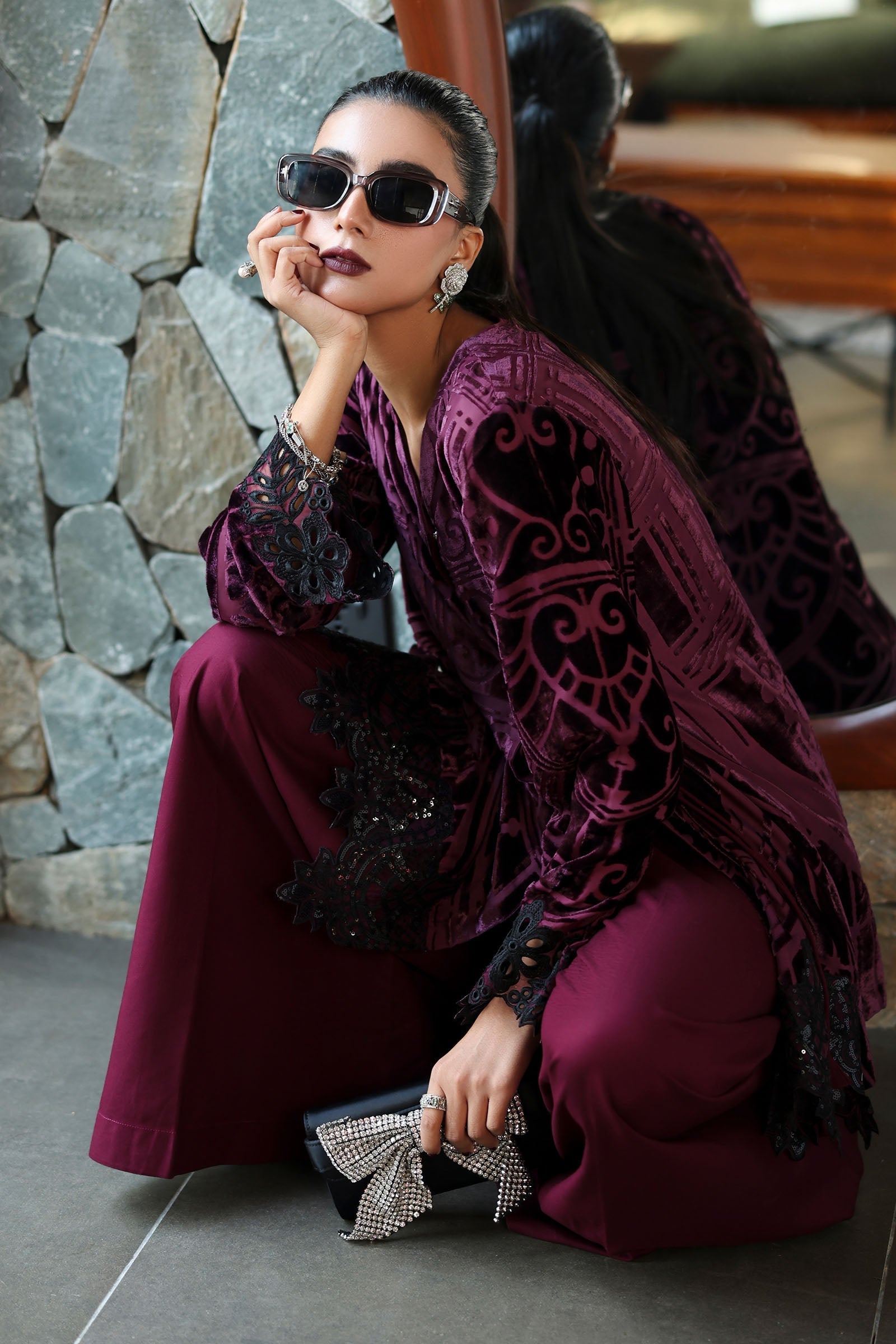 Maria B | Pre Fall 25 | DW-W25-12-Purple - Official Maria B stockist in UK - Sakeena London