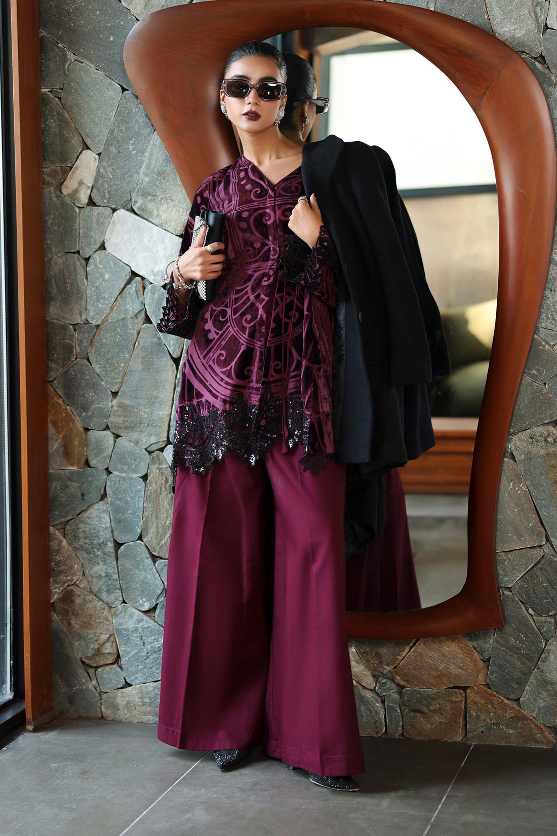 Maria B | Pre Fall 25 | DW-W25-12-Purple - Official Maria B stockist in UK - Sakeena London