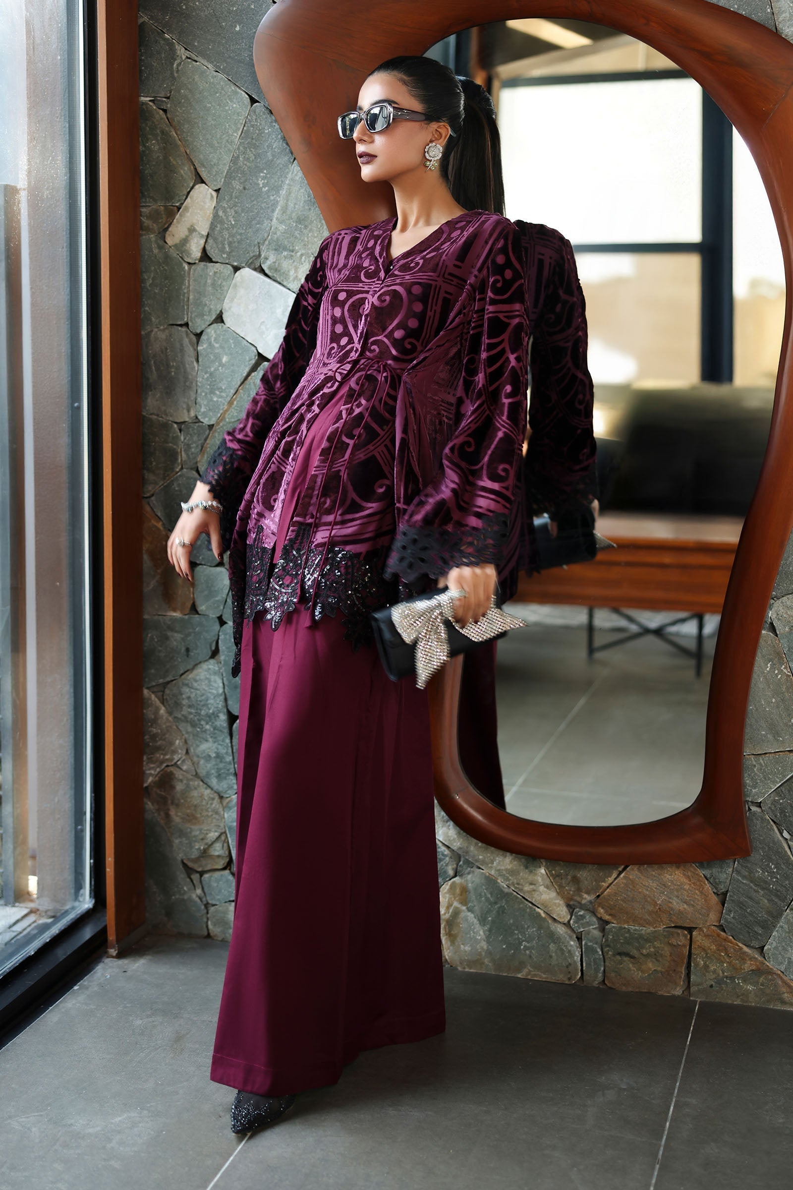 Maria B | Pre Fall 25 | DW-W25-12-Purple - Official Maria B stockist in UK - Sakeena London