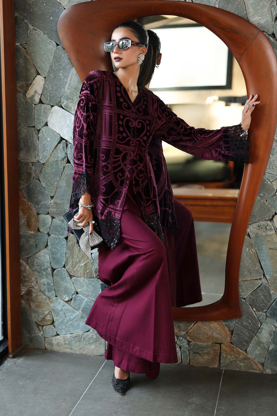 Maria B | Pre Fall 25 | DW-W25-12-Purple - Official Maria B stockist in UK - Sakeena London