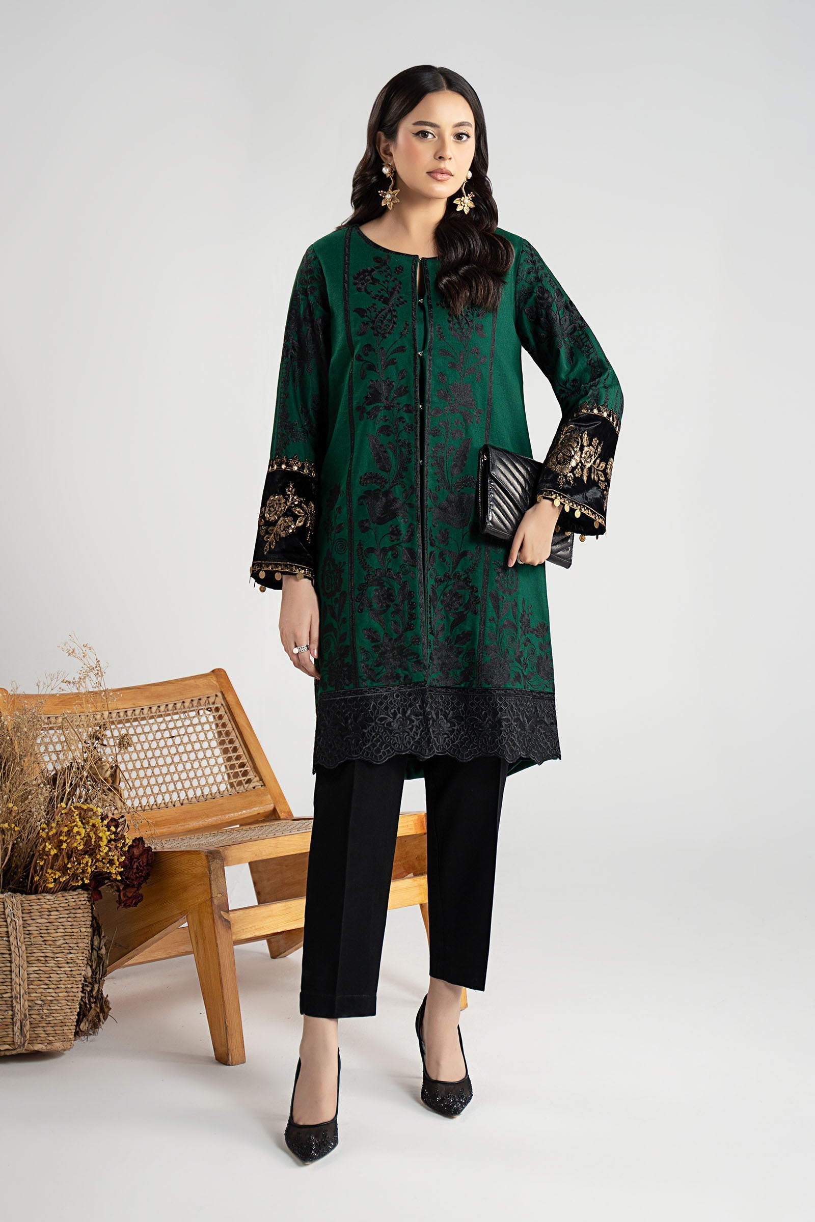 Maria B | Pre Fall 25 | DW-W25-18-Green - Official Maria B stockist in UK - Sakeena London