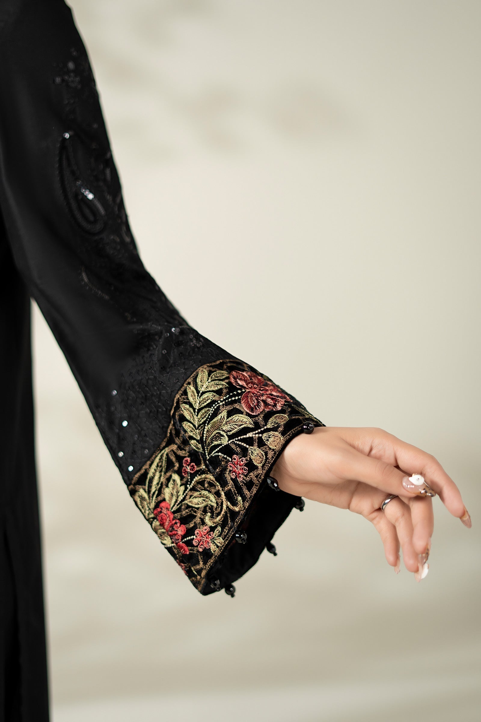 Maria B | Luxury Winter Pret 25 | DW-W25-20-Black - Official Maria B stockist in UK - Sakeena London
