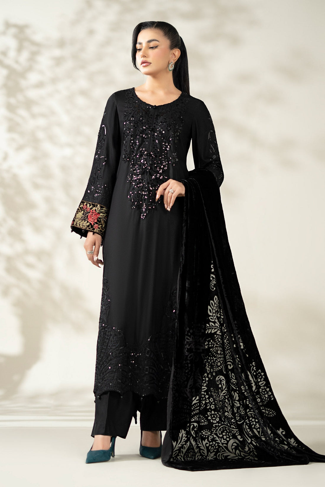 Maria B | Pre Fall Dresses | 3 Piece Embroidered Linen Suit UU - Official Maria B stockist in UK - Sakeena London