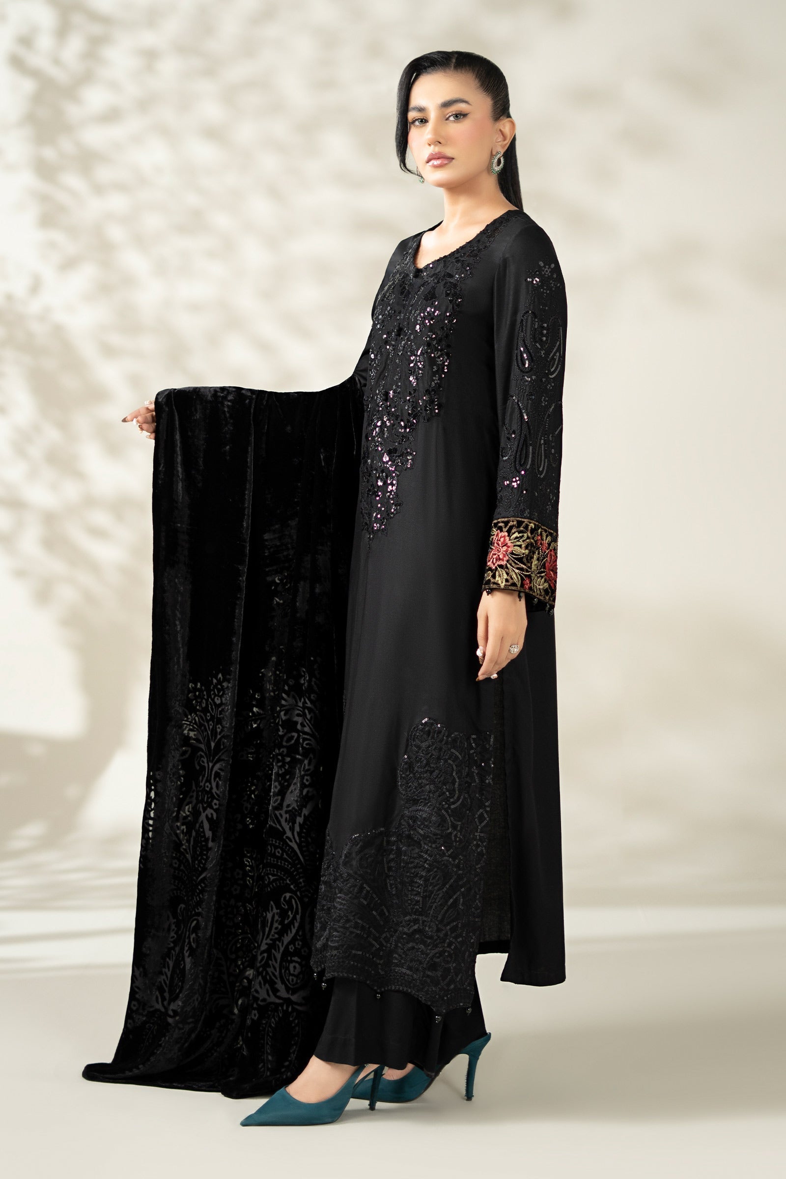Maria B | Pre Fall Dresses | 3 Piece Embroidered Linen Suit UU - Official Maria B stockist in UK - Sakeena London