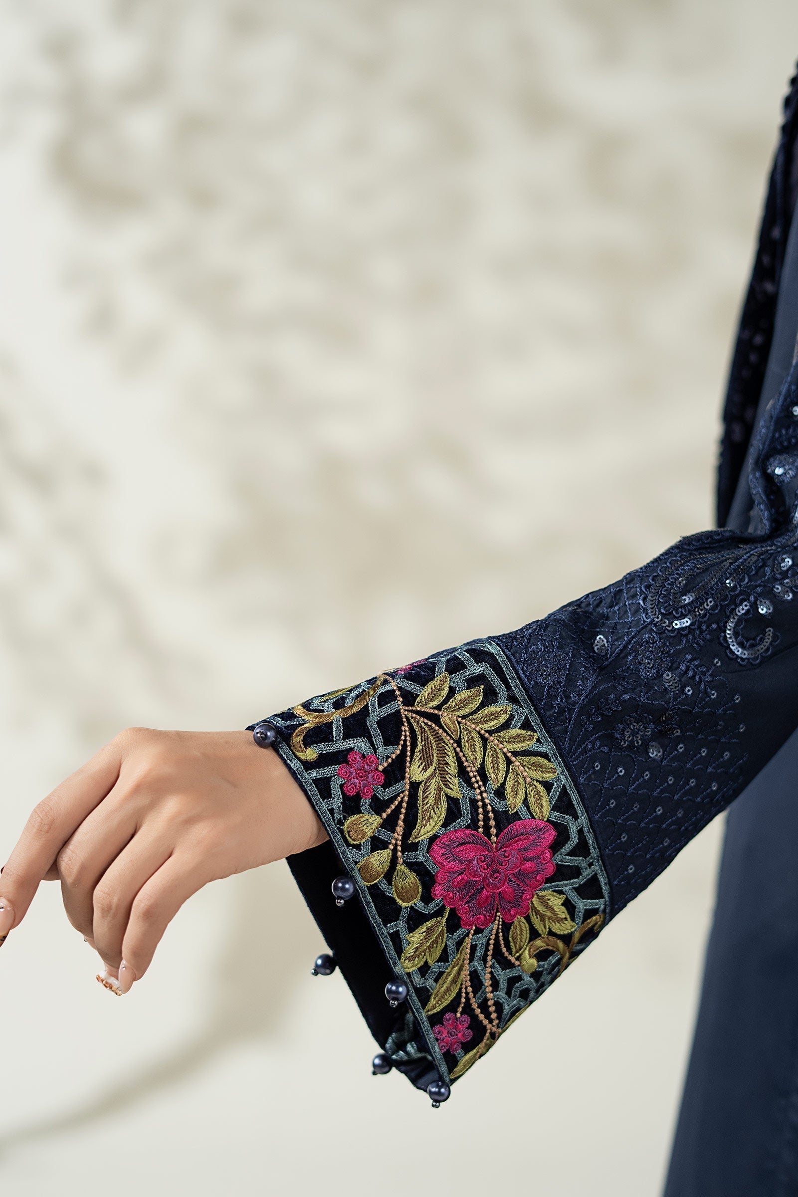 Maria B | Luxury Winte r Pret 25 |DW-W25-20-Blue - Official Maria B stockist in UK - Sakeena London