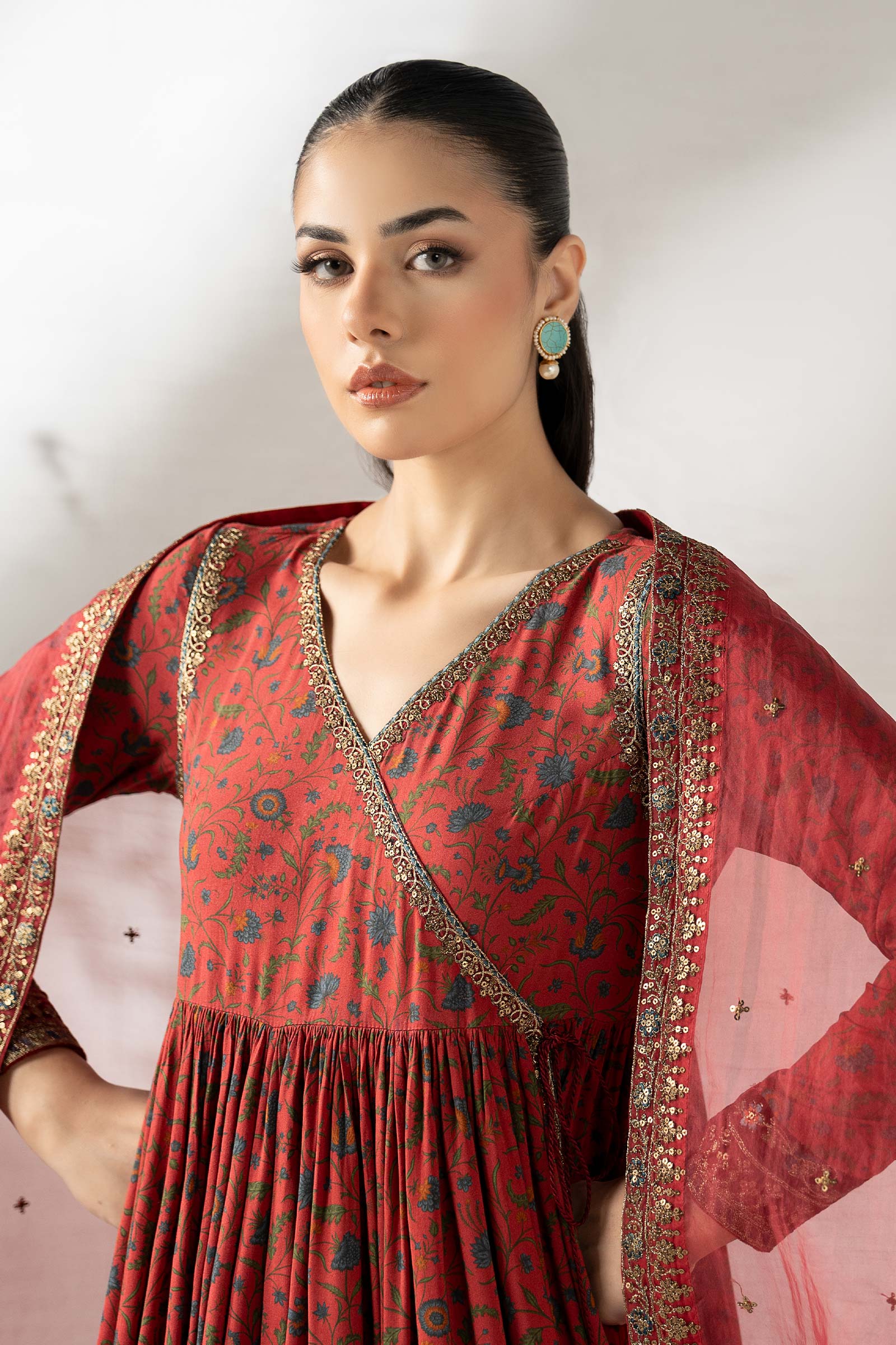 Maria B | Pre fall Dresses | DW-W25-25 RD - Official Maria B stockist in UK - Sakeena London