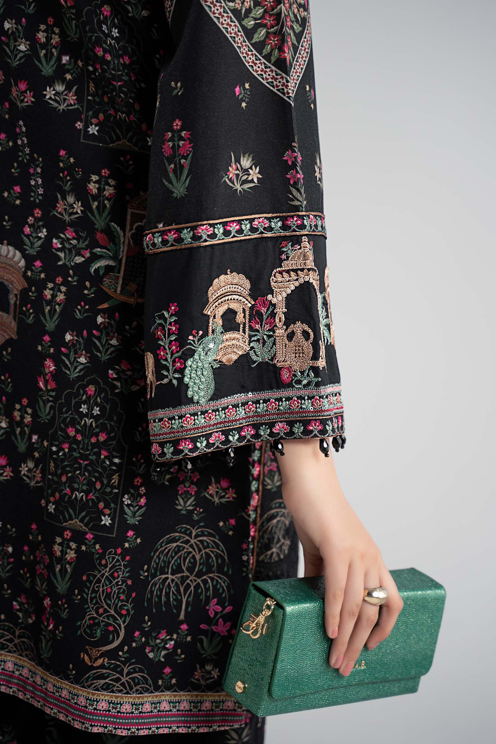 Maria B | Luxury Winter Pret 25 | DW-W25-35-Black - Official Maria B stockist in UK - Sakeena London