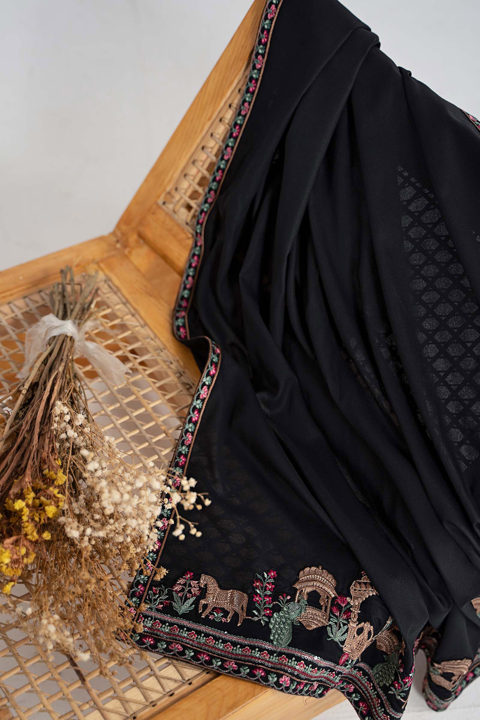 Maria B | Luxury Winter Pret 25 | DW-W25-35-Black - Official Maria B stockist in UK - Sakeena London