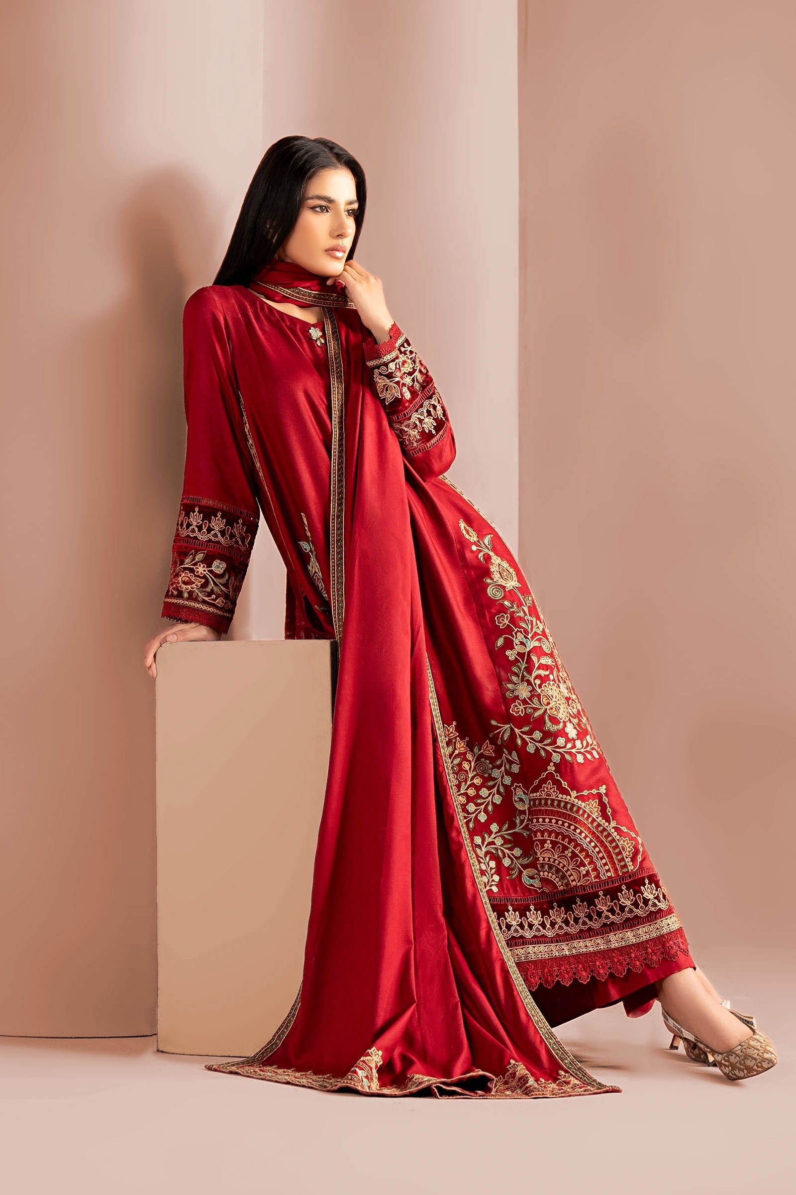 Maria B | Pre Fall 25 | DW-W25-36-Red - Official Maria B stockist in UK - Sakeena London