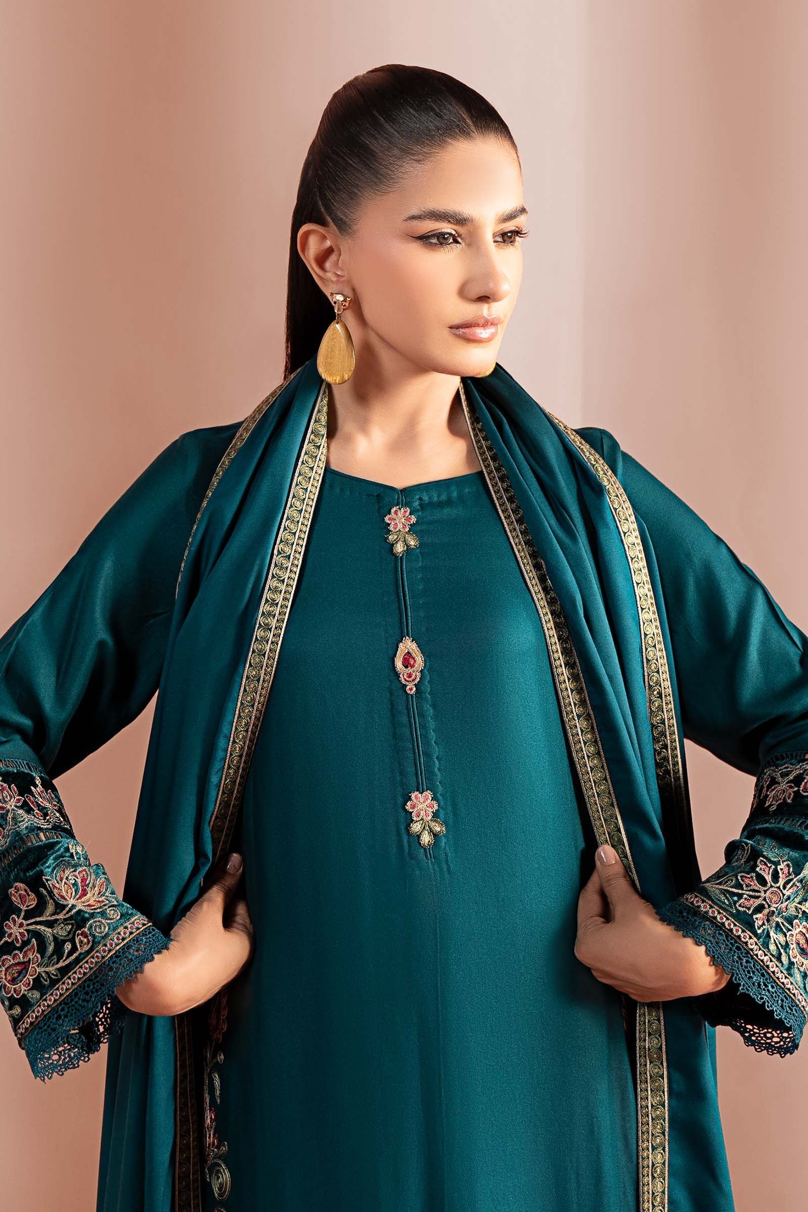 Maria B | Pre Fall 25 | DW-W25-36-Teal - Official Maria B stockist in UK - Sakeena London