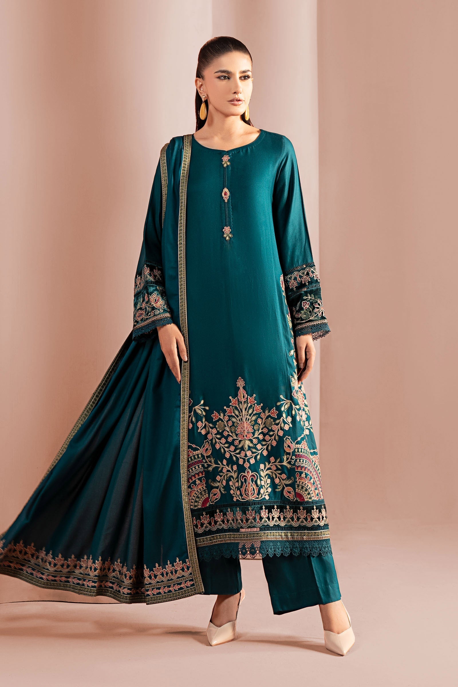 Maria B | Pre Fall 25 | DW-W25-36-Teal - Official Maria B stockist in UK - Sakeena London