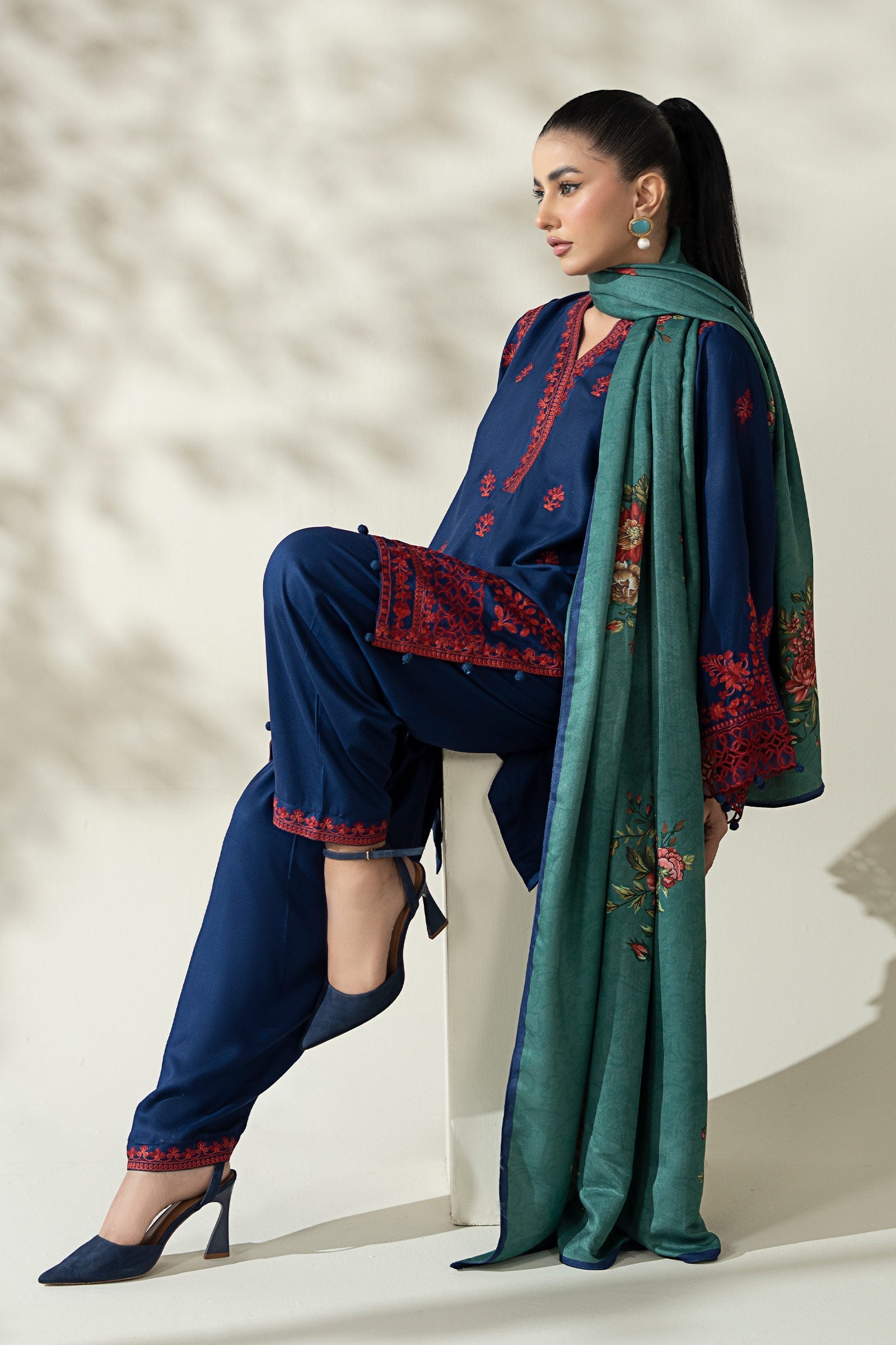 Maria B | Pre Fall Dresses | 3 Piece Embroidered Marina Suit WW - Official Maria B stockist in UK - Sakeena London