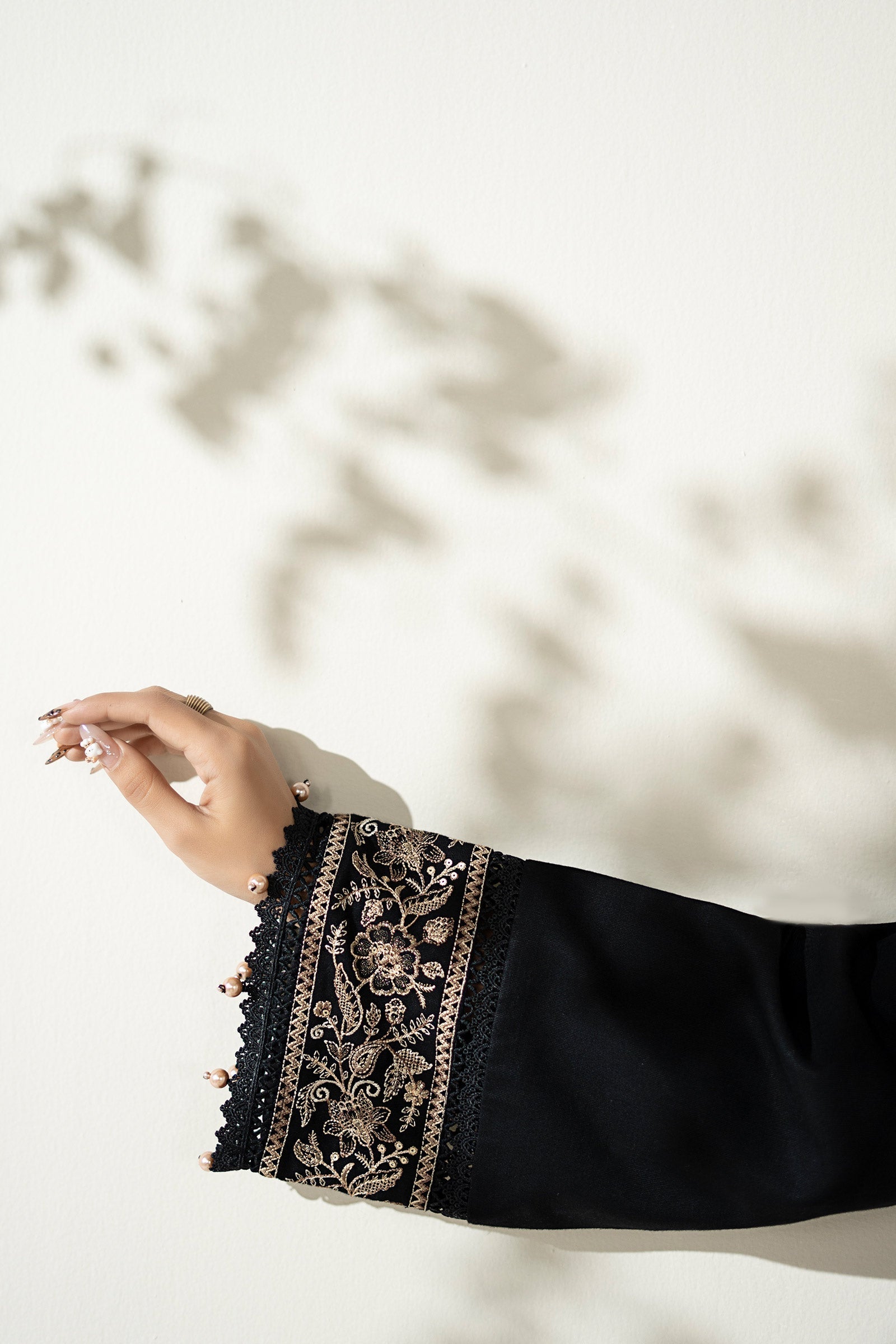 Maria B | Luxury Winter Pret 25 | DW-W25-49-Black - Official Maria B stockist in UK - Sakeena London