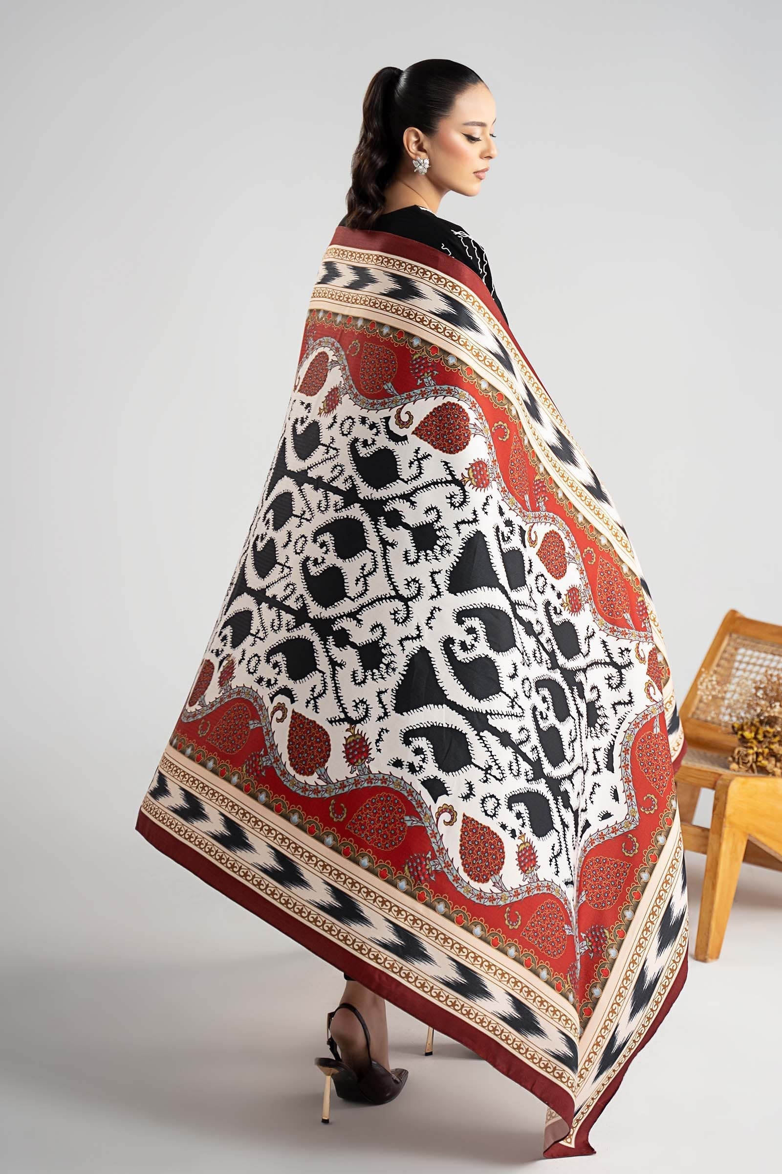 Maria B | Luxury Winter Pret 25 | DW-W25-51-Black - Official Maria B stockist in UK - Sakeena London