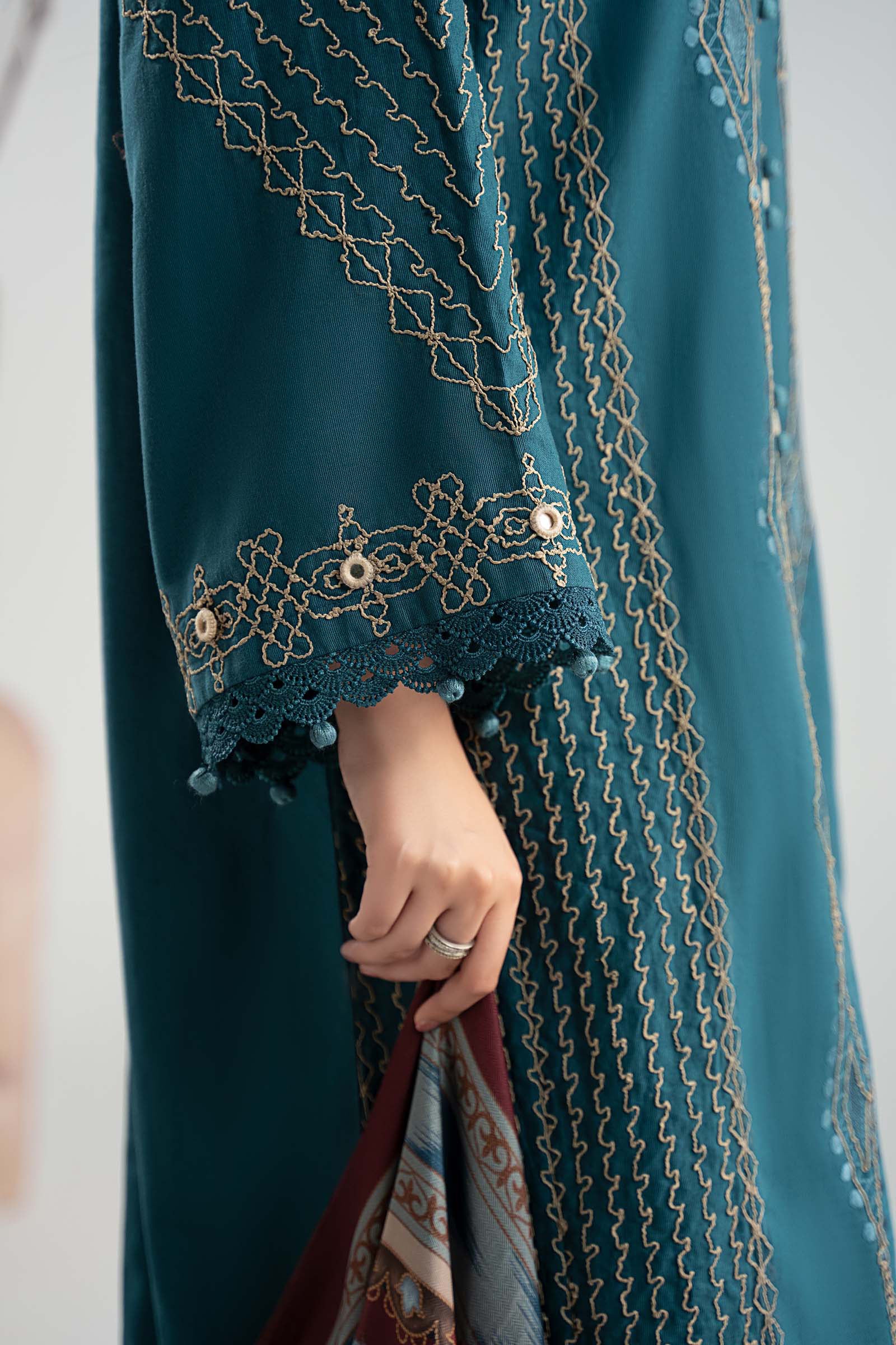 Maria B | Luxury Winter Pret 25 | DW-W25-51-Blue - Official Maria B stockist in UK - Sakeena London