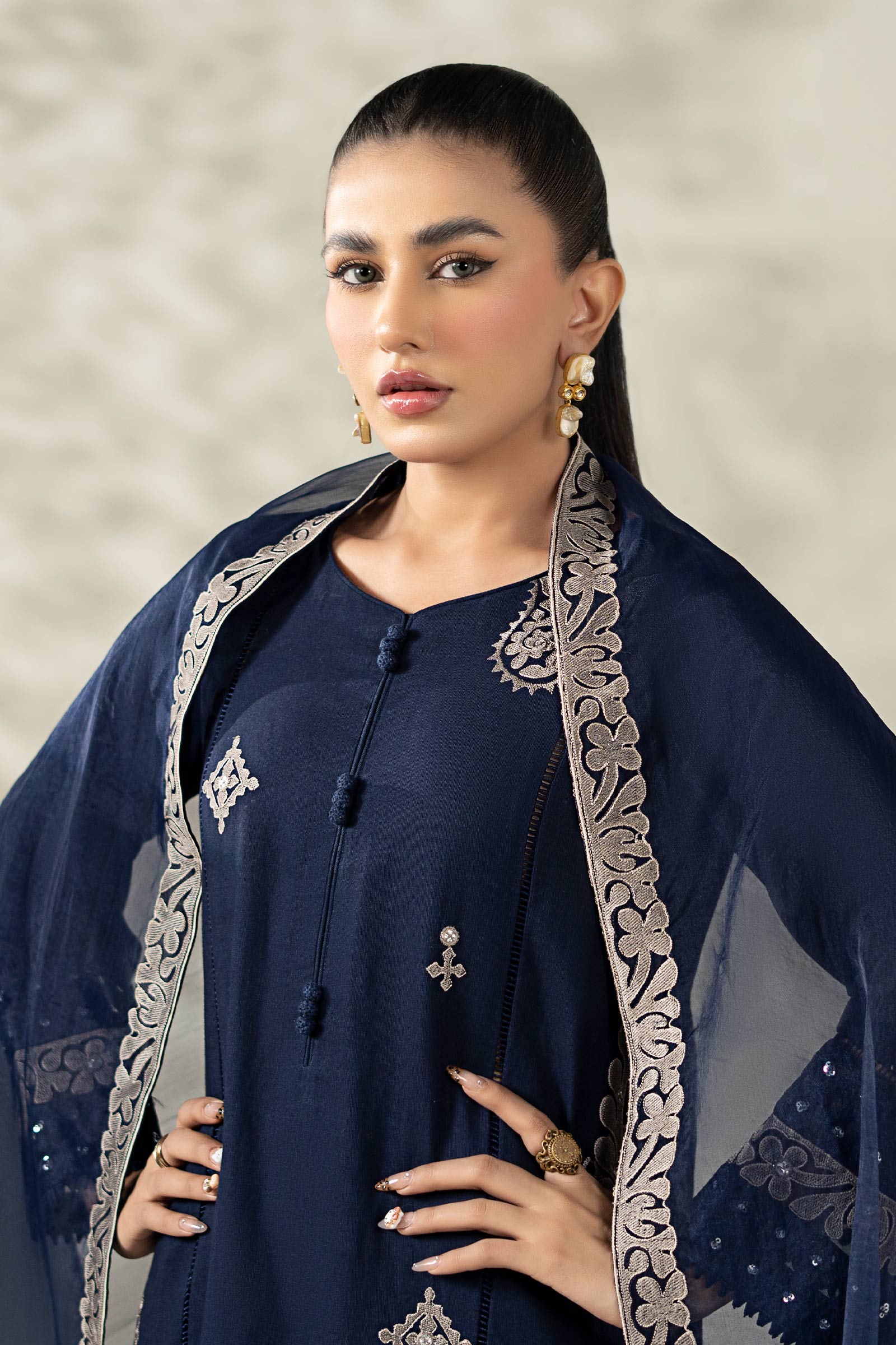 Maria B | Pre Fall Dresses | 3 Piece Embroidered Marina Suit ZX - Official Maria B stockist in UK - Sakeena London