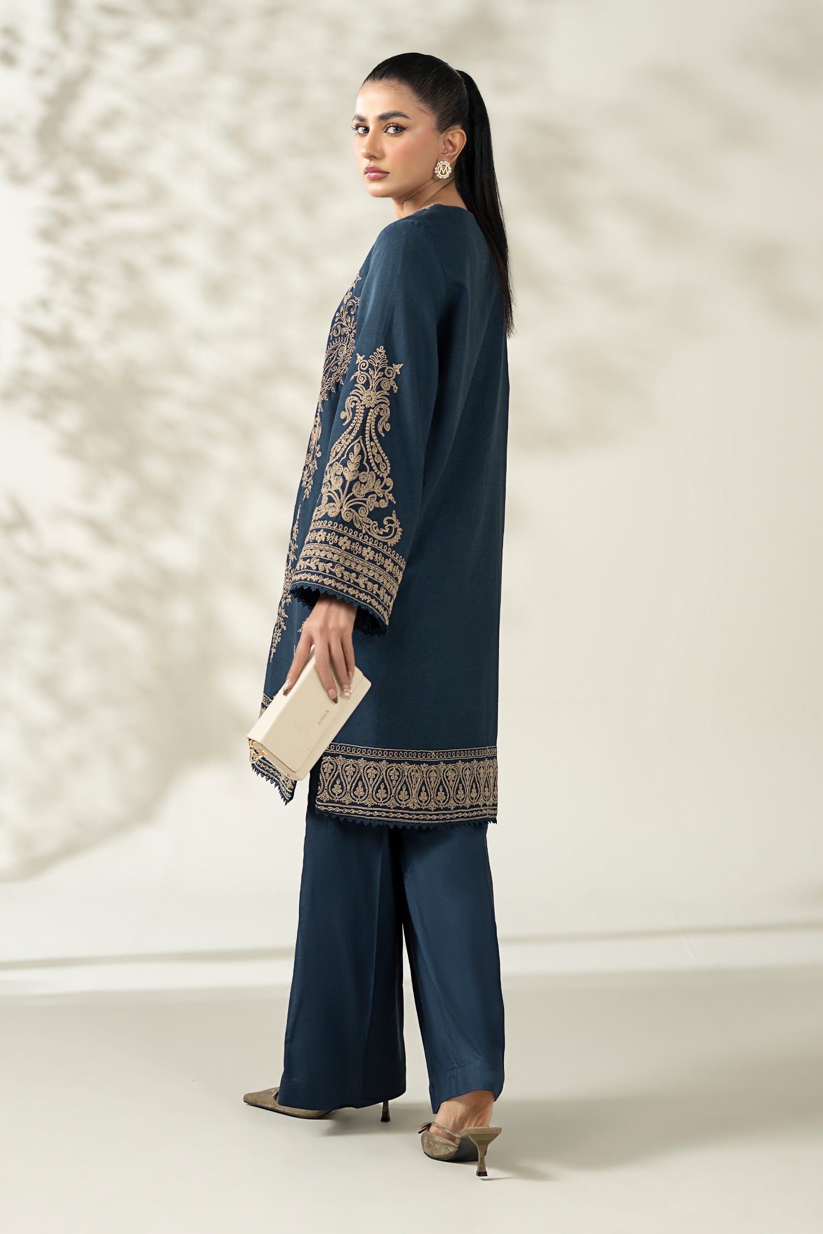 Maria B | Pre Fall Dresses | 3 Piece Embroidered Khaddar Suit ZA - Official Maria B stockist in UK - Sakeena London