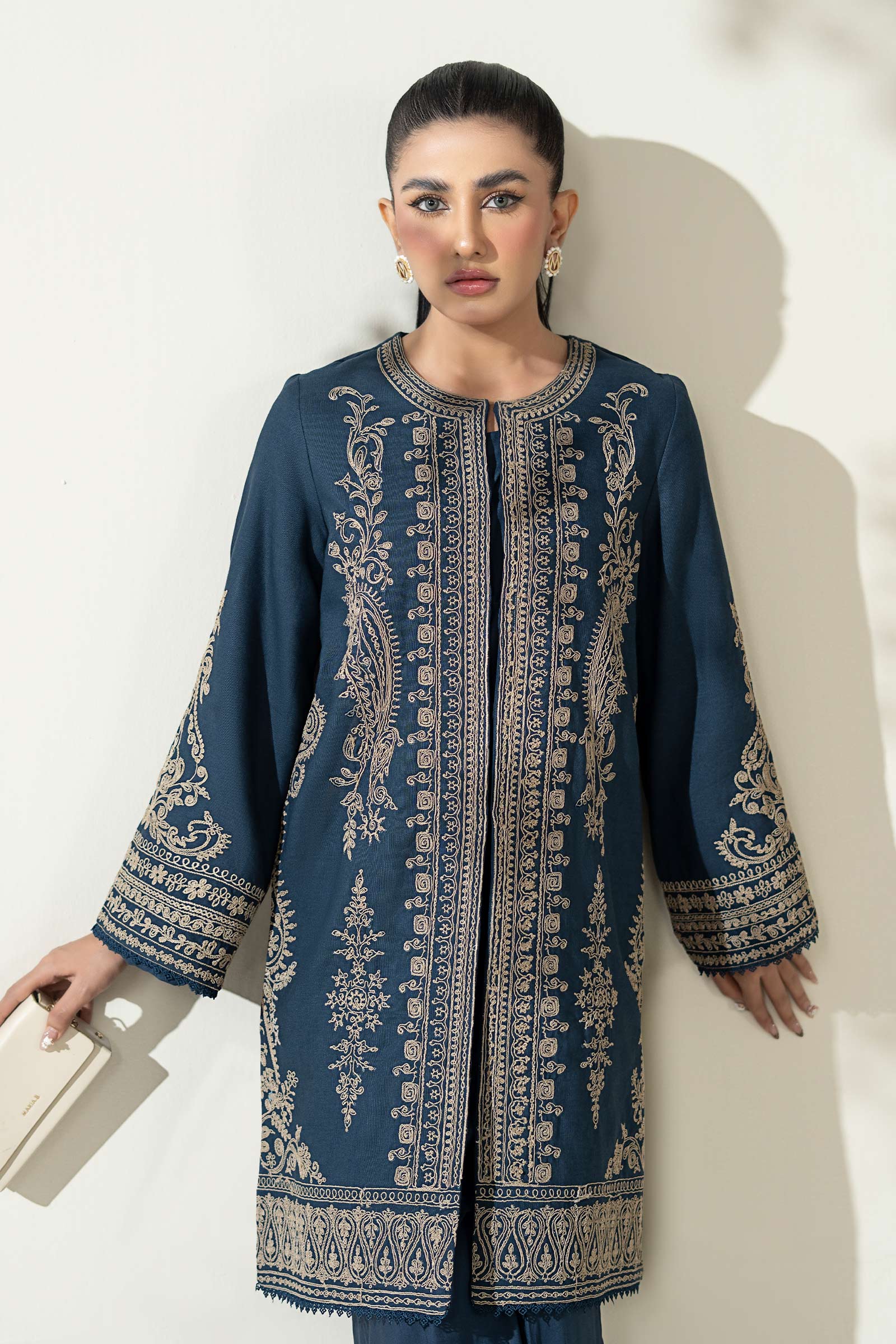 Maria B | Pre Fall Dresses | 3 Piece Embroidered Khaddar Suit ZA - Official Maria B stockist in UK - Sakeena London