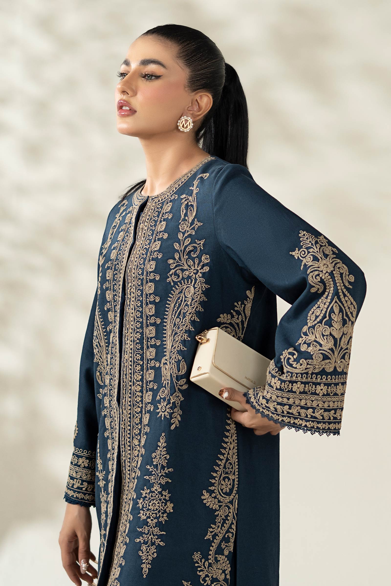 Maria B | Pre Fall Dresses | 3 Piece Embroidered Khaddar Suit ZA - Official Maria B stockist in UK - Sakeena London