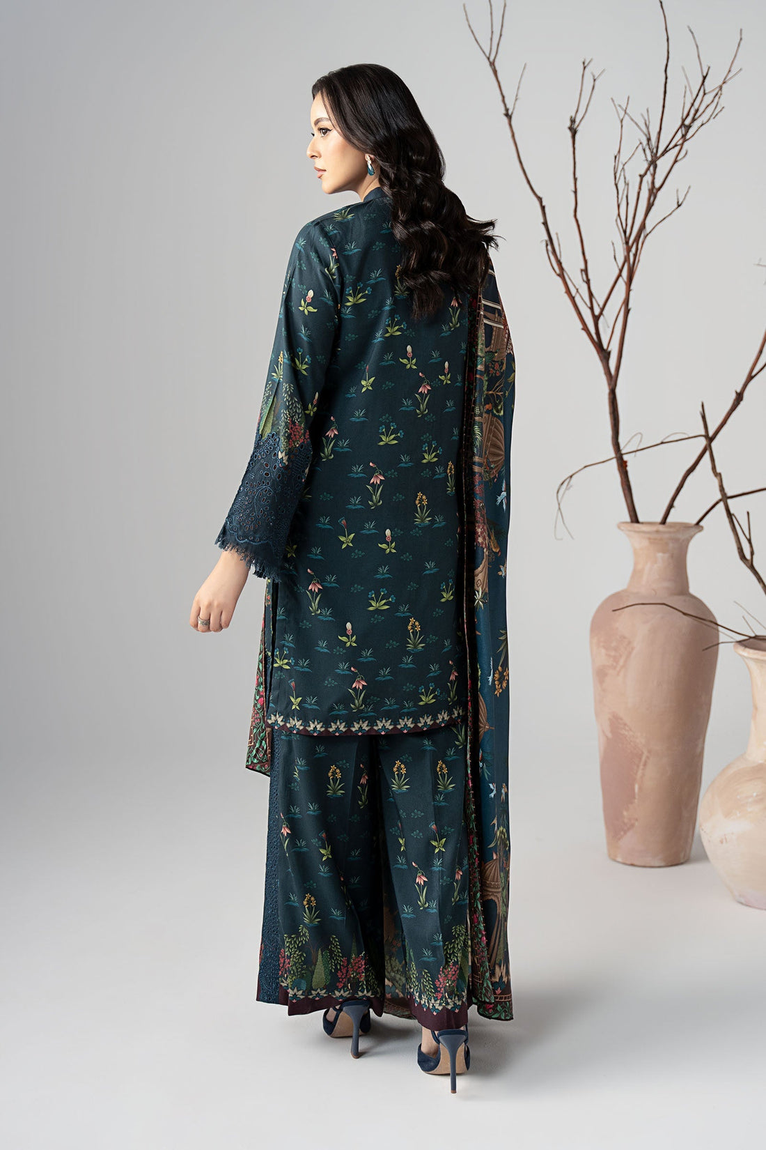 Maria B | Pre Fall Dresses | 3 Piece Embroidered Linen Suit ZE - Official Maria B stockist in UK - Sakeena London