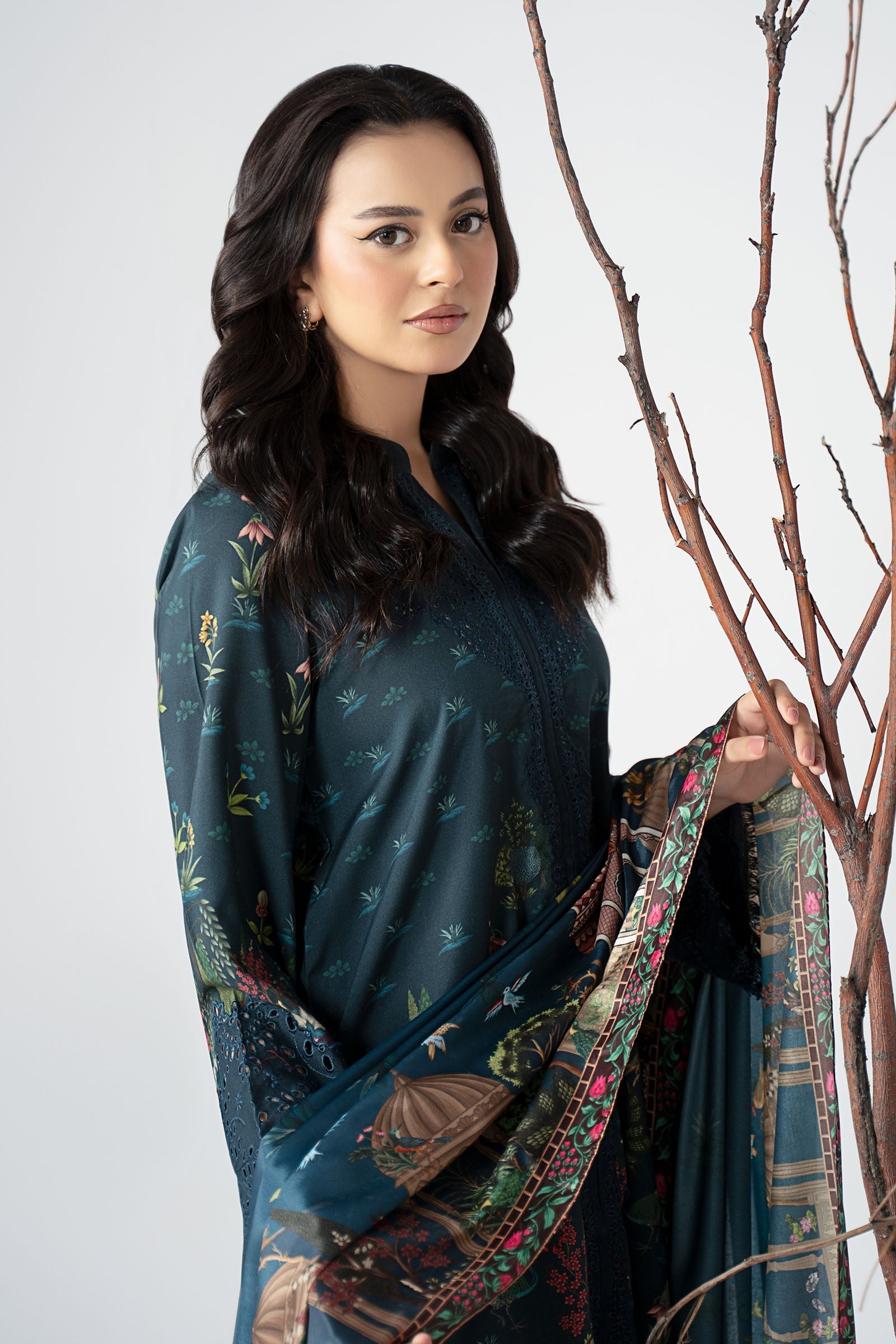 Maria B | Pre Fall Dresses | 3 Piece Embroidered Linen Suit ZE - Official Maria B stockist in UK - Sakeena London