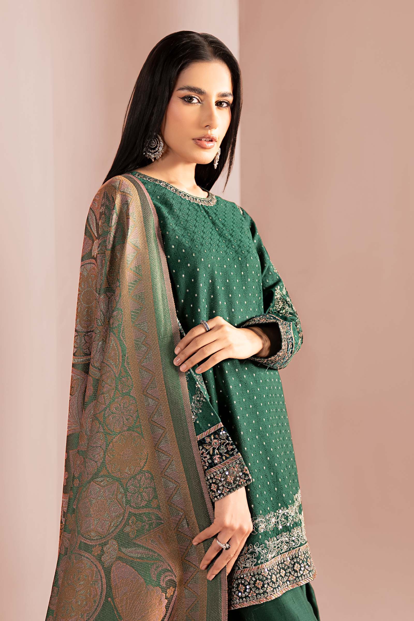 Maria B | Pre Fall 25 | DW-W25-61-Green - Official Maria B stockist in UK - Sakeena London