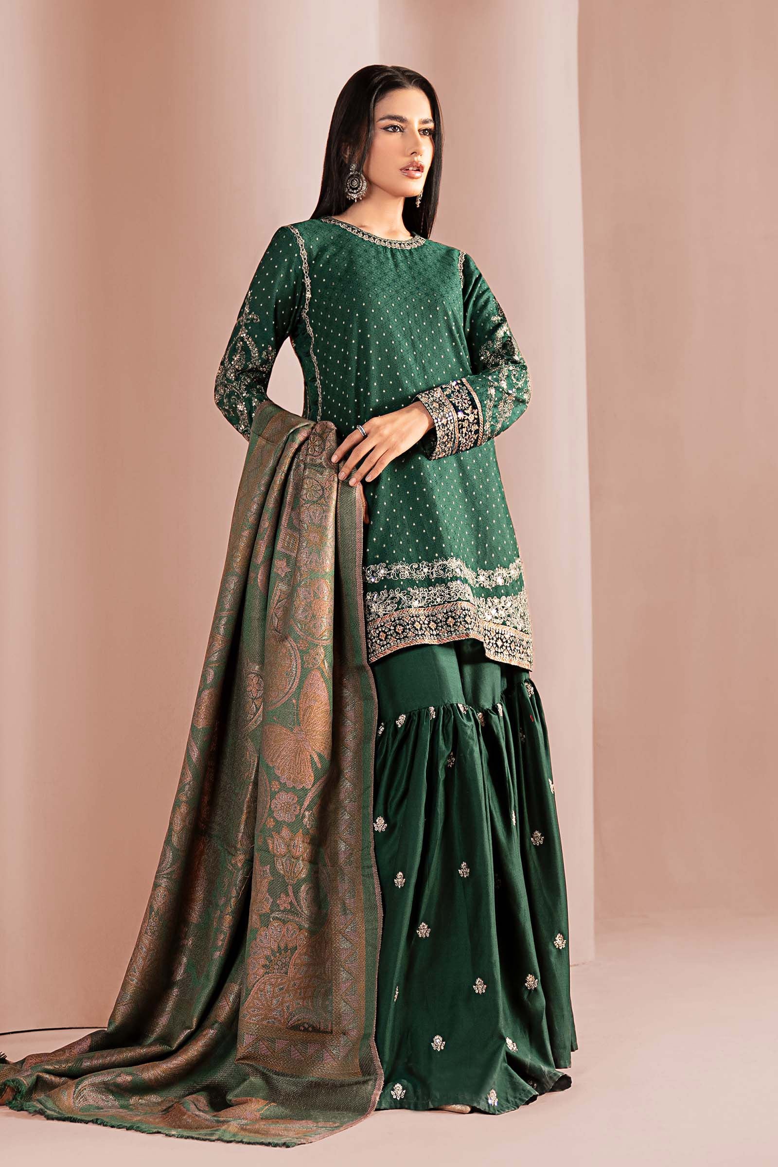 Maria B | Pre Fall 25 | DW-W25-61-Green - Official Maria B stockist in UK - Sakeena London