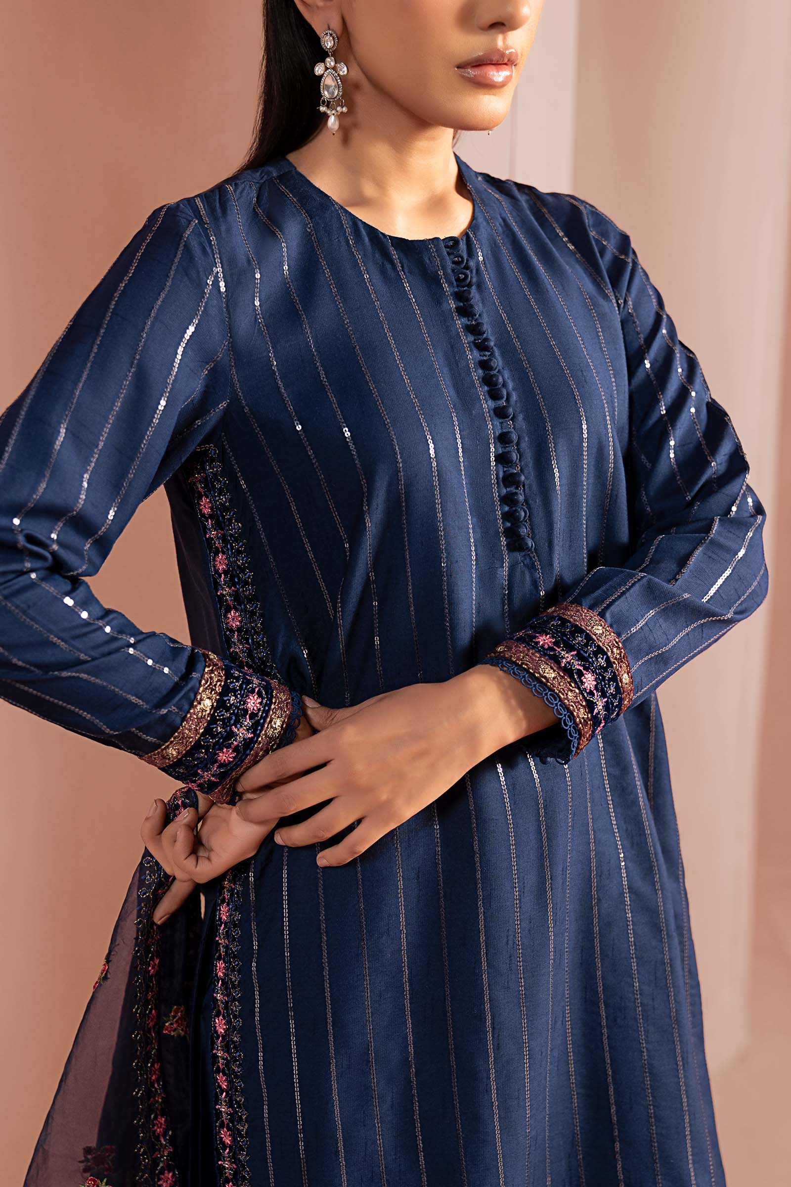 Maria B | Pre Fall 25 | DW-W25-63-Blue - Official Maria B stockist in UK - Sakeena London