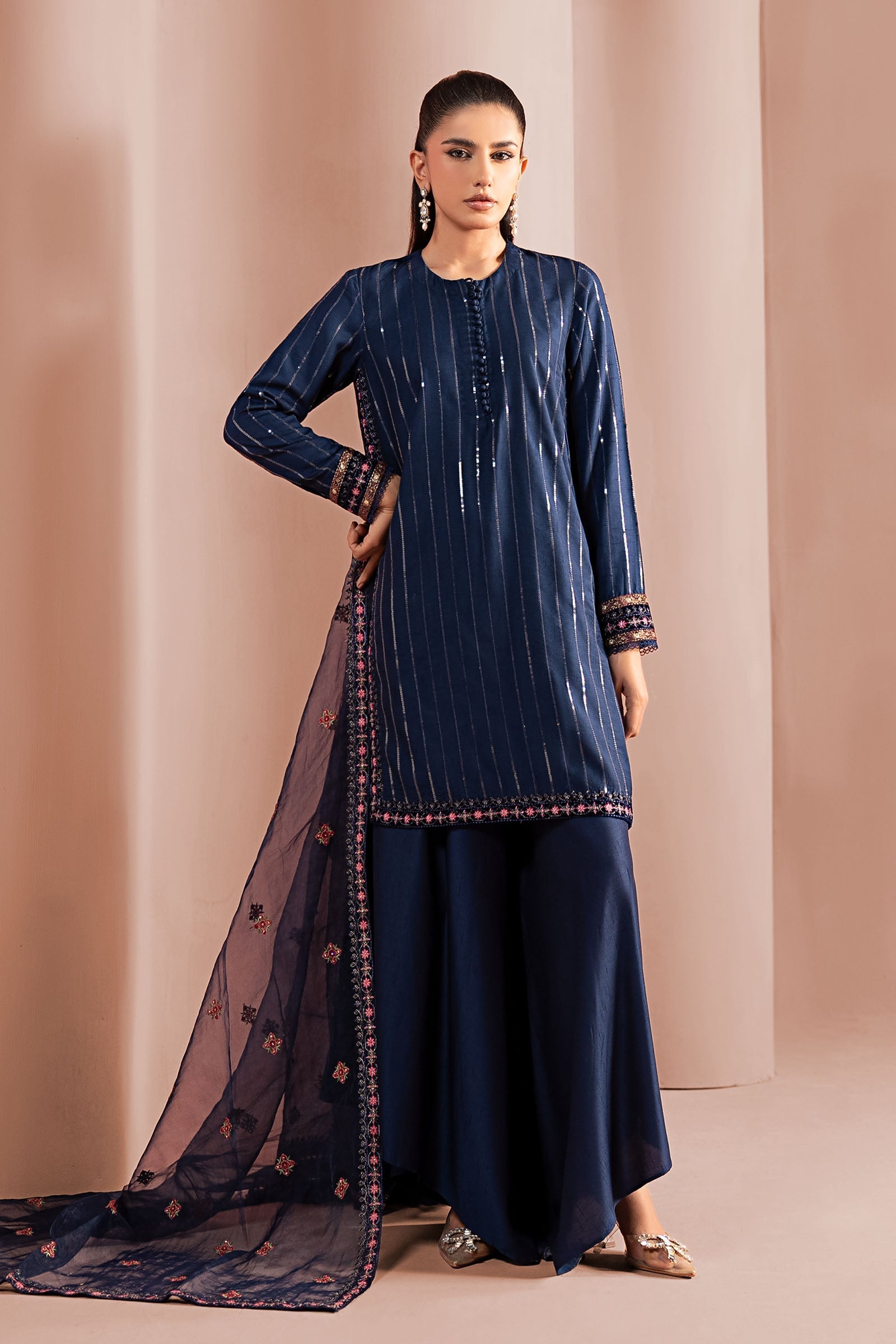 Maria B | Pre Fall 25 | DW-W25-63-Blue - Official Maria B stockist in UK - Sakeena London