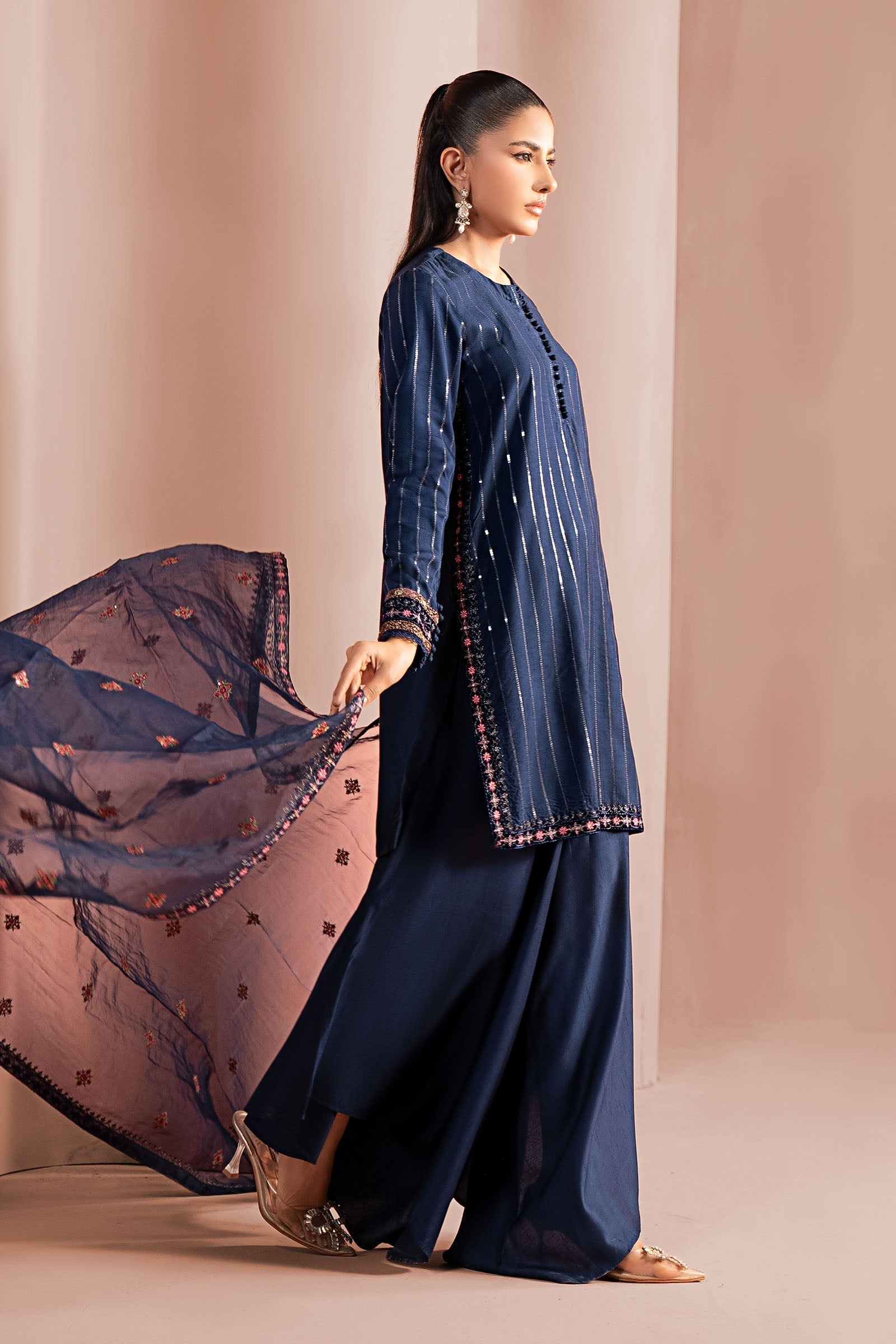 Maria B | Pre Fall 25 | DW-W25-63-Blue - Official Maria B stockist in UK - Sakeena London