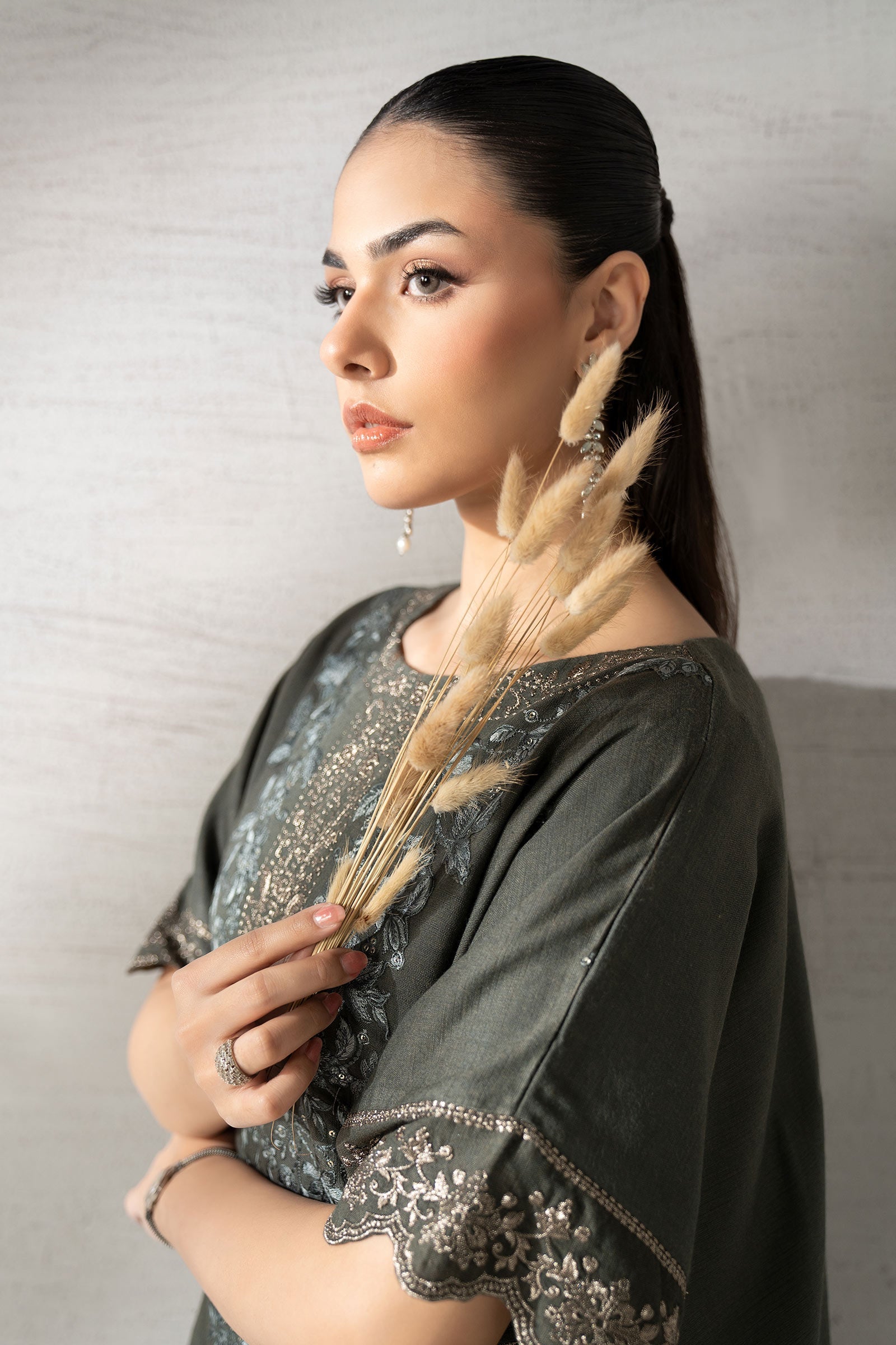 Maria B | Pre Fall 25 | DW-W25-64-Green - Official Maria B stockist in UK - Sakeena London