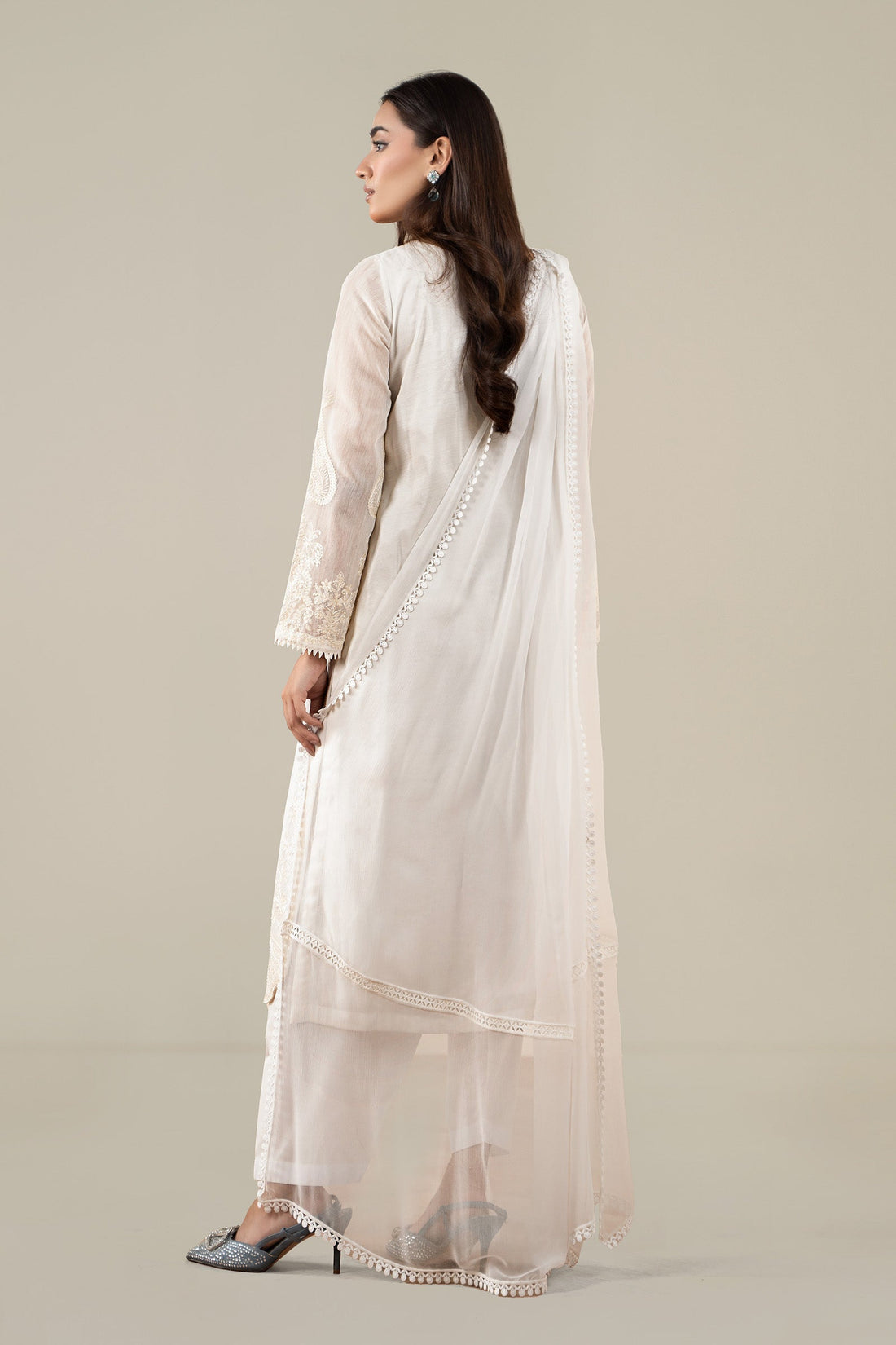 Maria B | Pre Fall Dresses | 3 Piece Embroidered Paper Cotton Suit AA - Official Maria B stockist in UK - Sakeena London