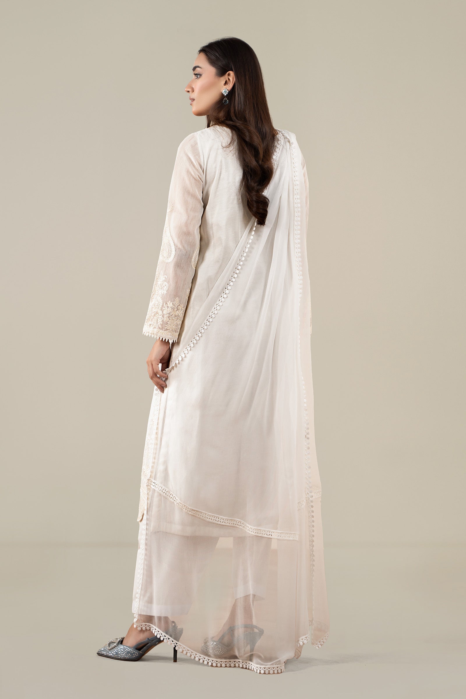 Maria B | Pre Fall Dresses | 3 Piece Embroidered Paper Cotton Suit AA - Official Maria B stockist in UK - Sakeena London