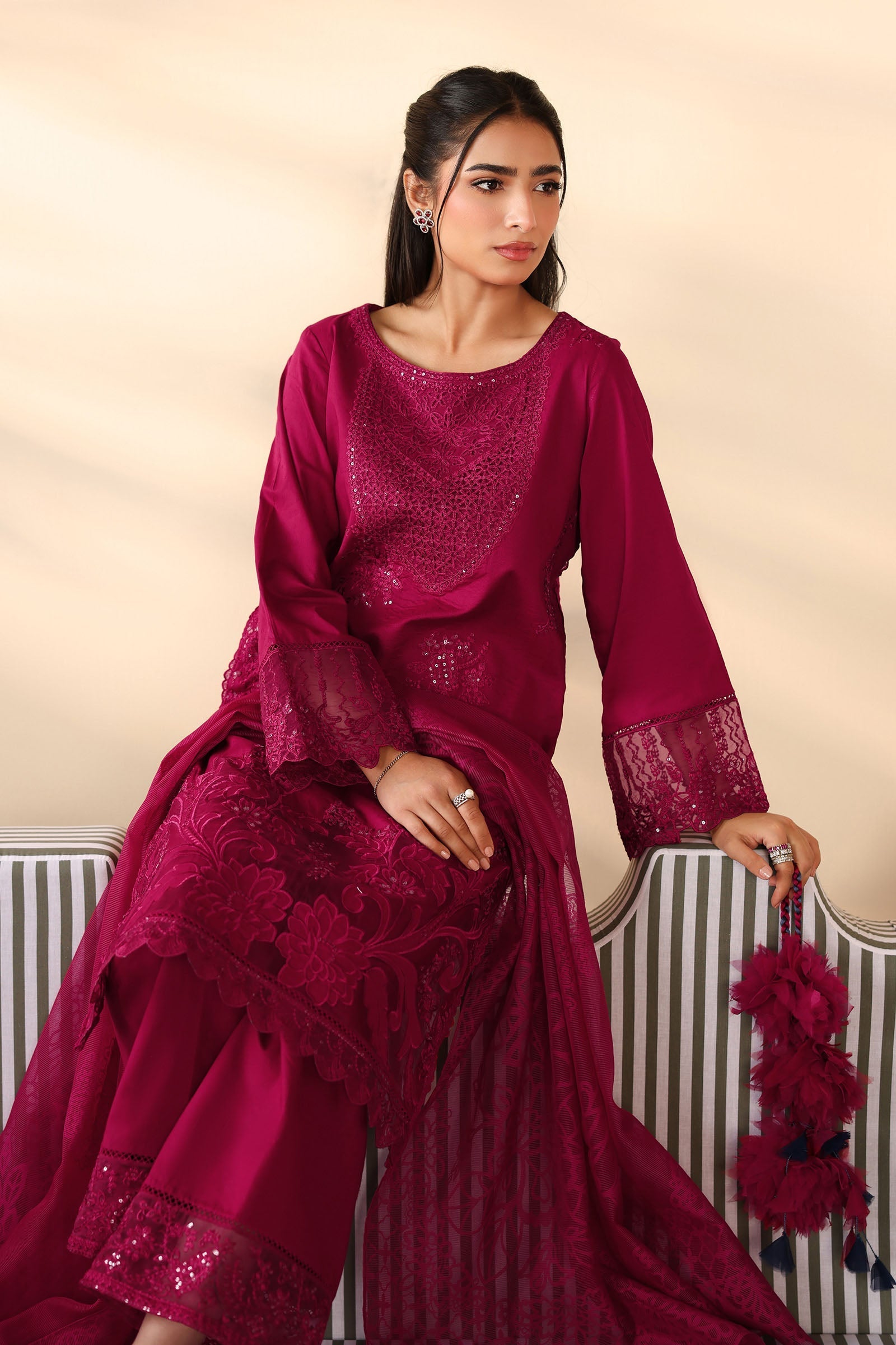 Maria B | Pre Fall 25 | Dobby Suit 12 - Official Maria B stockist in UK - Sakeena London