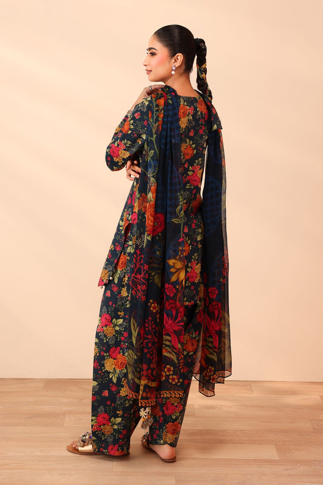 Maria B | Pre Fall Dresses | 3 Piece Embroidered Lawn Suit Deep Teal Green - Official Maria B stockist in UK - Sakeena London