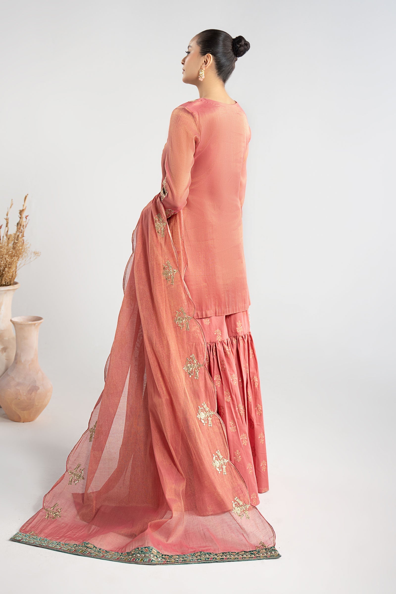 Maria B | Luxury Winter Pret 25 | DW-W25-01-Pink - Official Maria B stockist in UK - Sakeena London