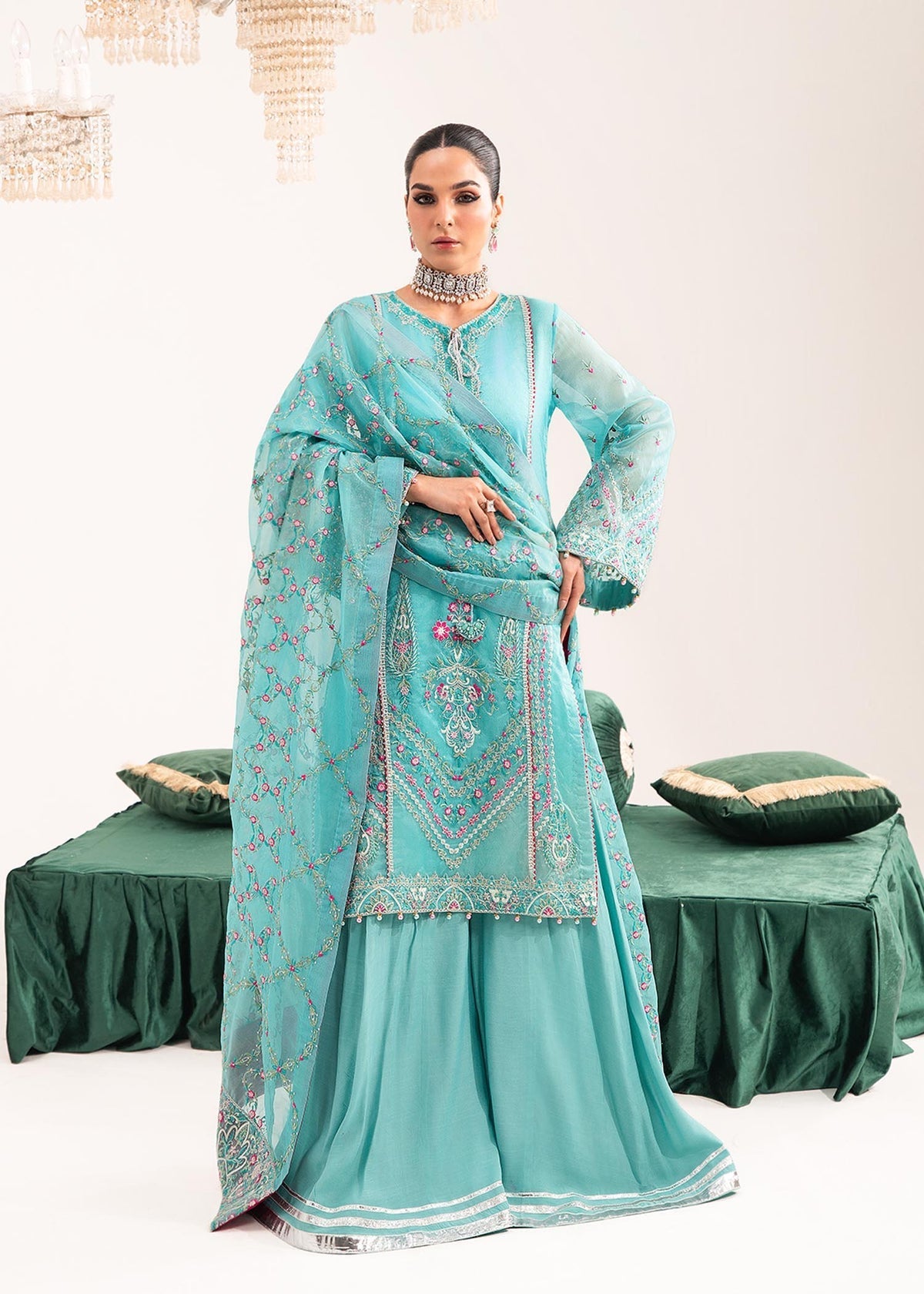 Dastoor | Sajni Luxury Eid Collection 24 | Gulnoor - Official Dastoor stockist in UK - Sakeena London