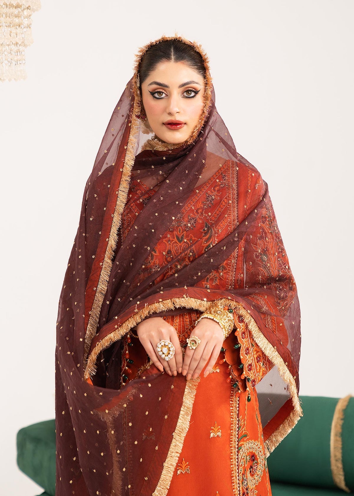 Dastoor | Sajni Luxury Eid Collection 24 | Ruby - Official Dastoor stockist in UK - Sakeena London